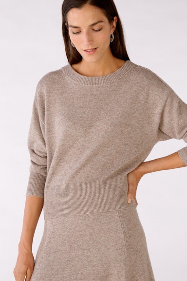 Bild 5 von Knitted pullover  in wool blend in Taupe Melange | Oui