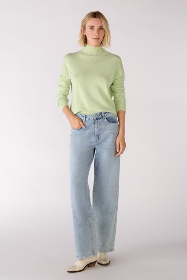 Bild 2 von Knitted pullover  with stand-up collar in light green | Oui