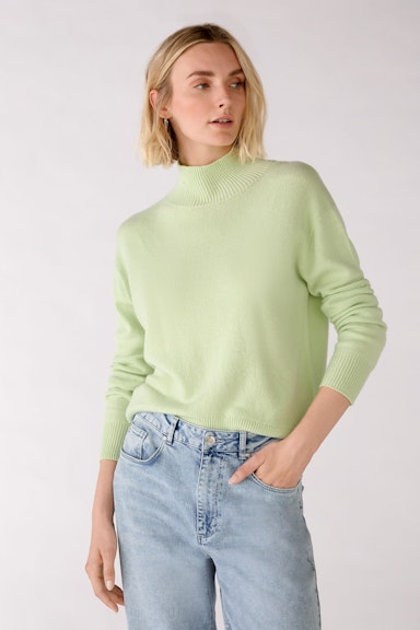 Bild 3 von Knitted pullover  with stand-up collar in light green | Oui