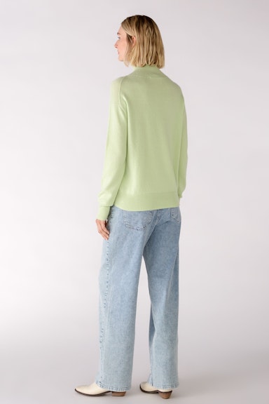 Bild 4 von Knitted pullover  with stand-up collar in light green | Oui