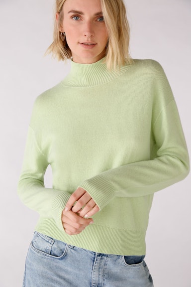 Bild 1 von Knitted pullover  with stand-up collar in light green | Oui