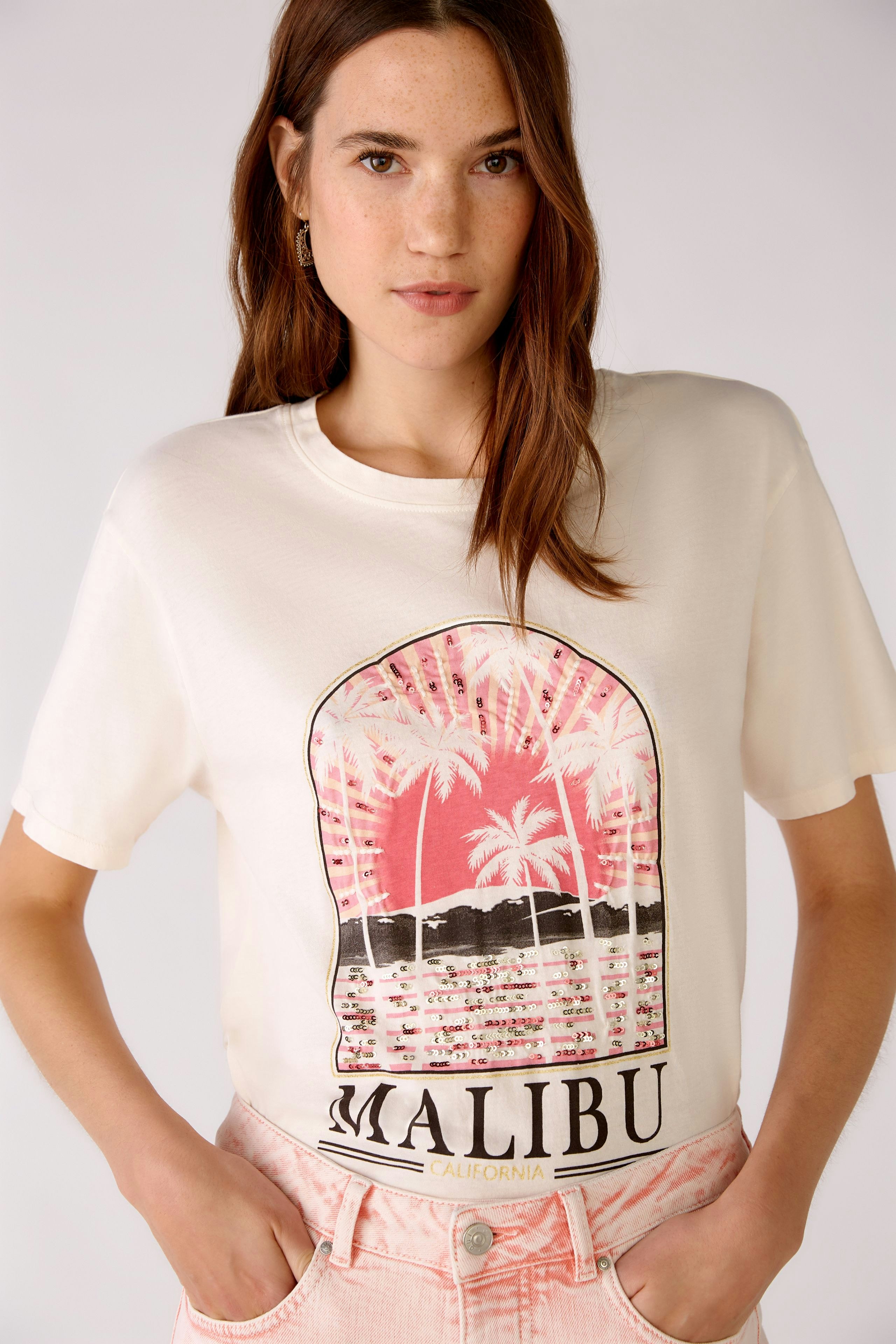 Bild 4 von T-shirt in organic cotton in stone | Oui