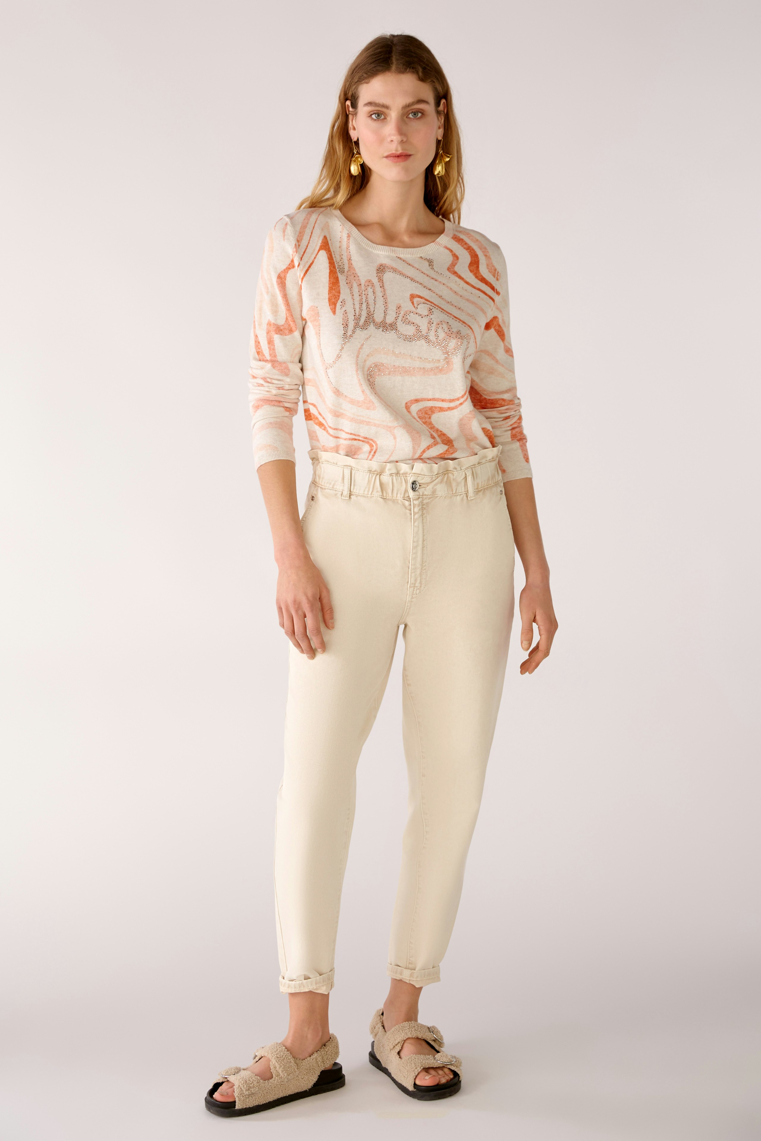 Bild 2 von Pullover mit Print in offwhite aprico | Oui