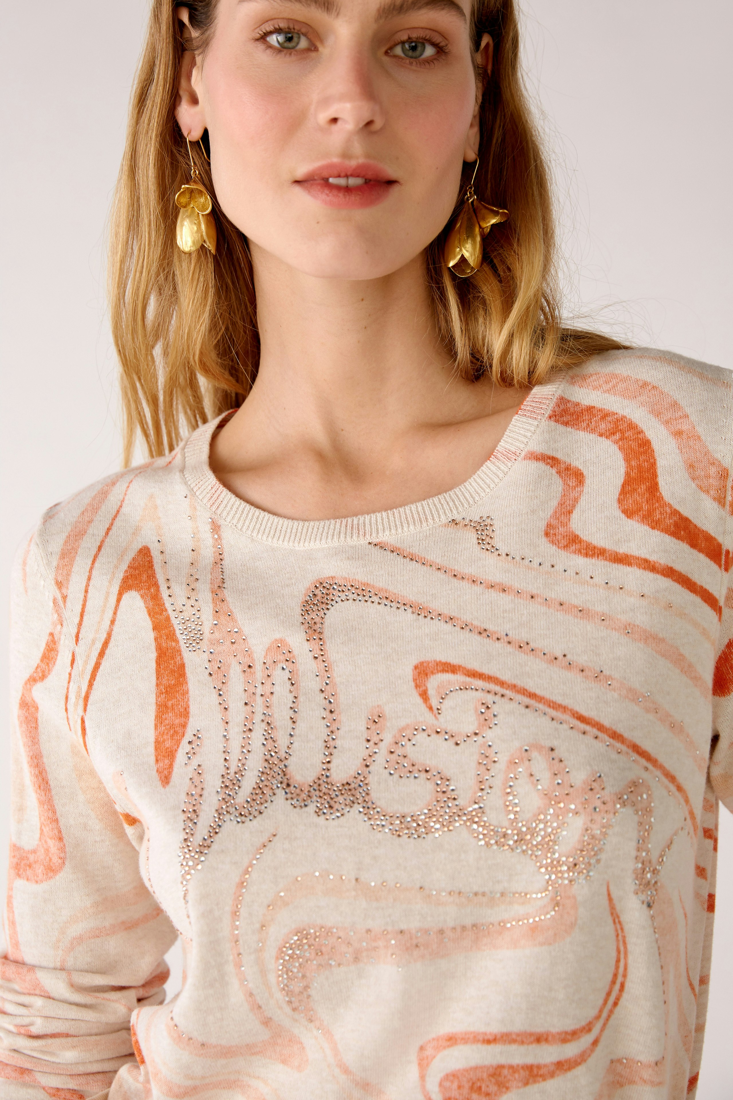 Bild 5 von Pullover mit Print in offwhite aprico | Oui