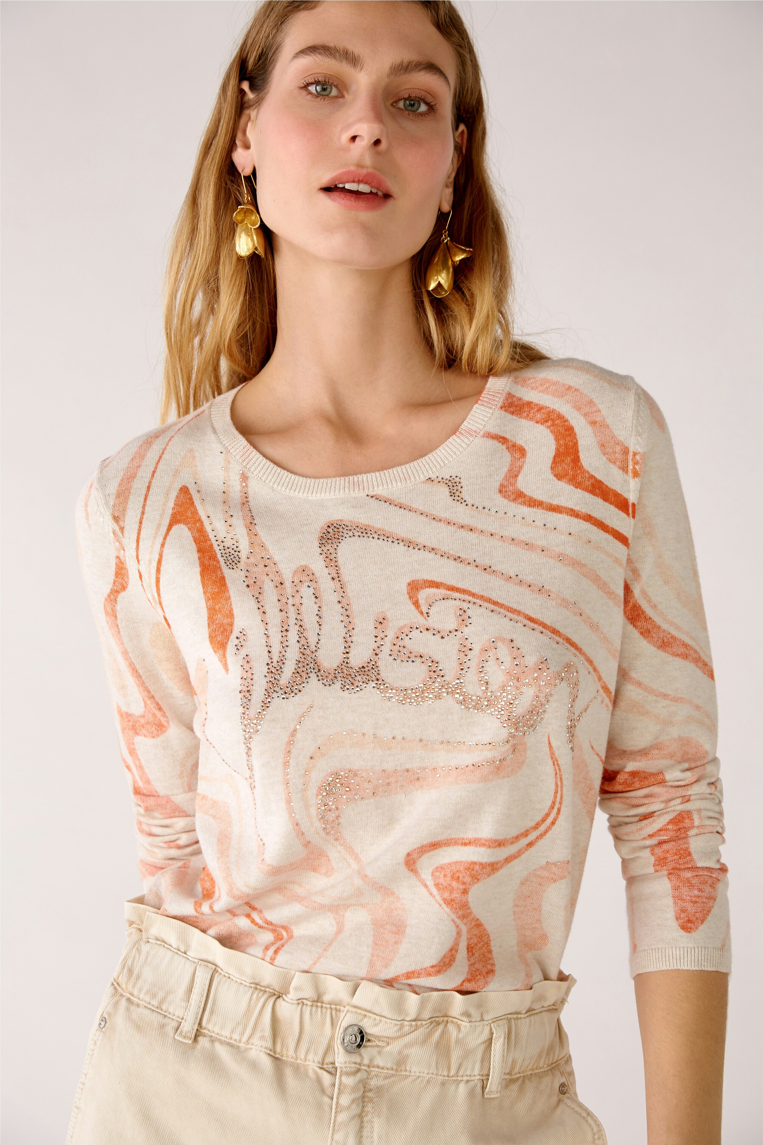 Bild 6 von Pullover mit Print in offwhite aprico | Oui