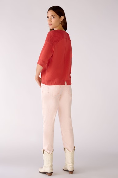 Bild 3 von Strickpullover in Baumwollmischung in red | Oui