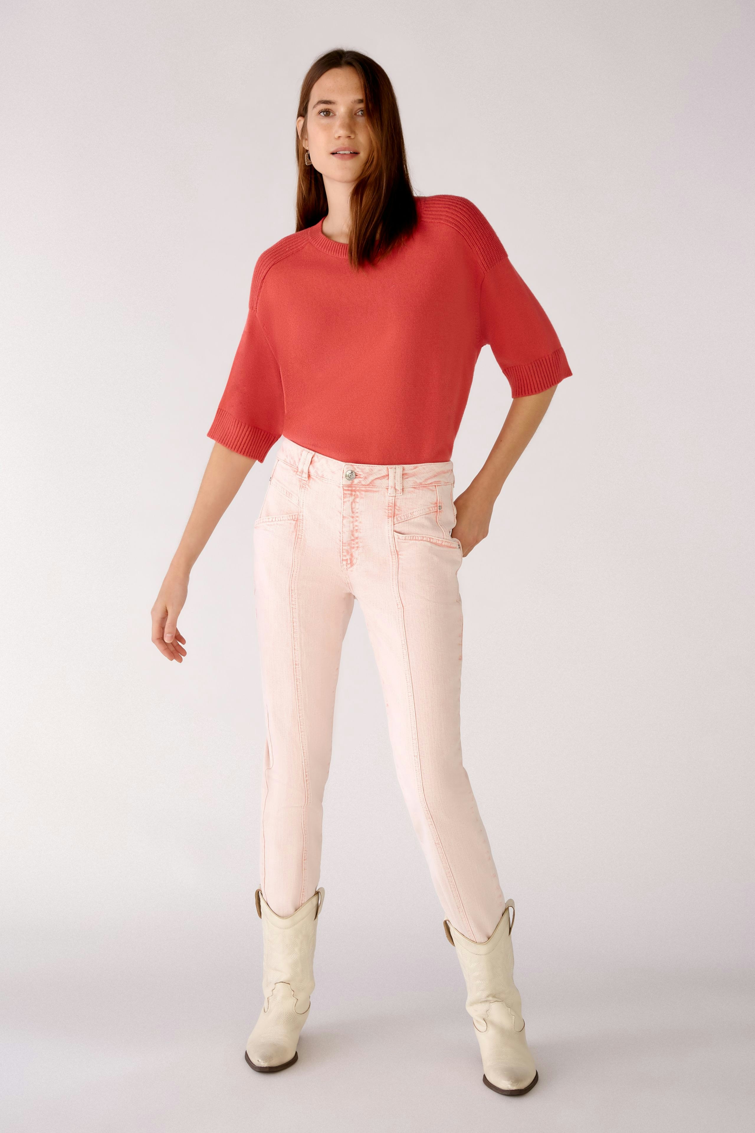 Bild 1 von Knitted pullover in cotton blend in red | Oui