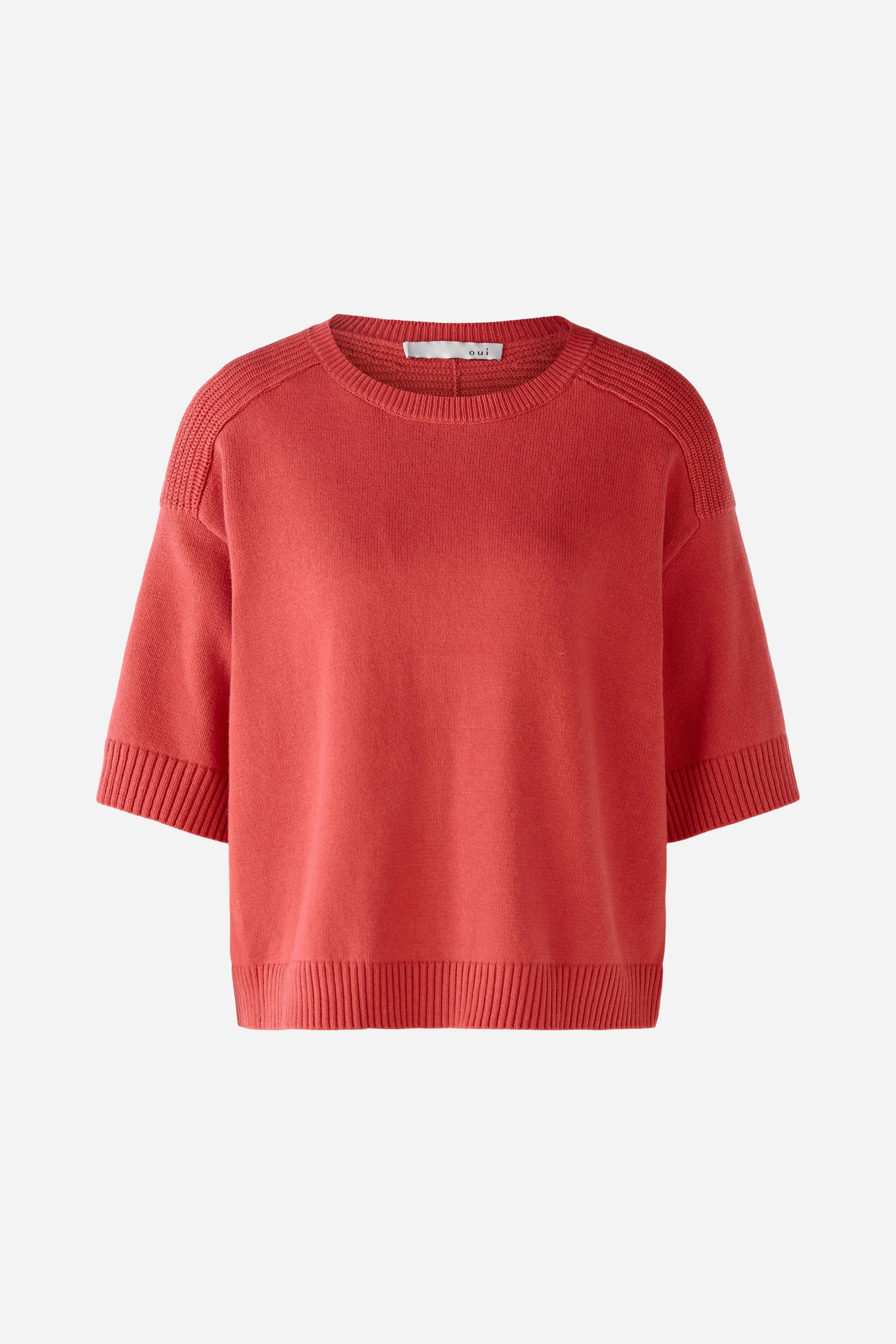Bild 6 von Knitted pullover in cotton blend in red | Oui