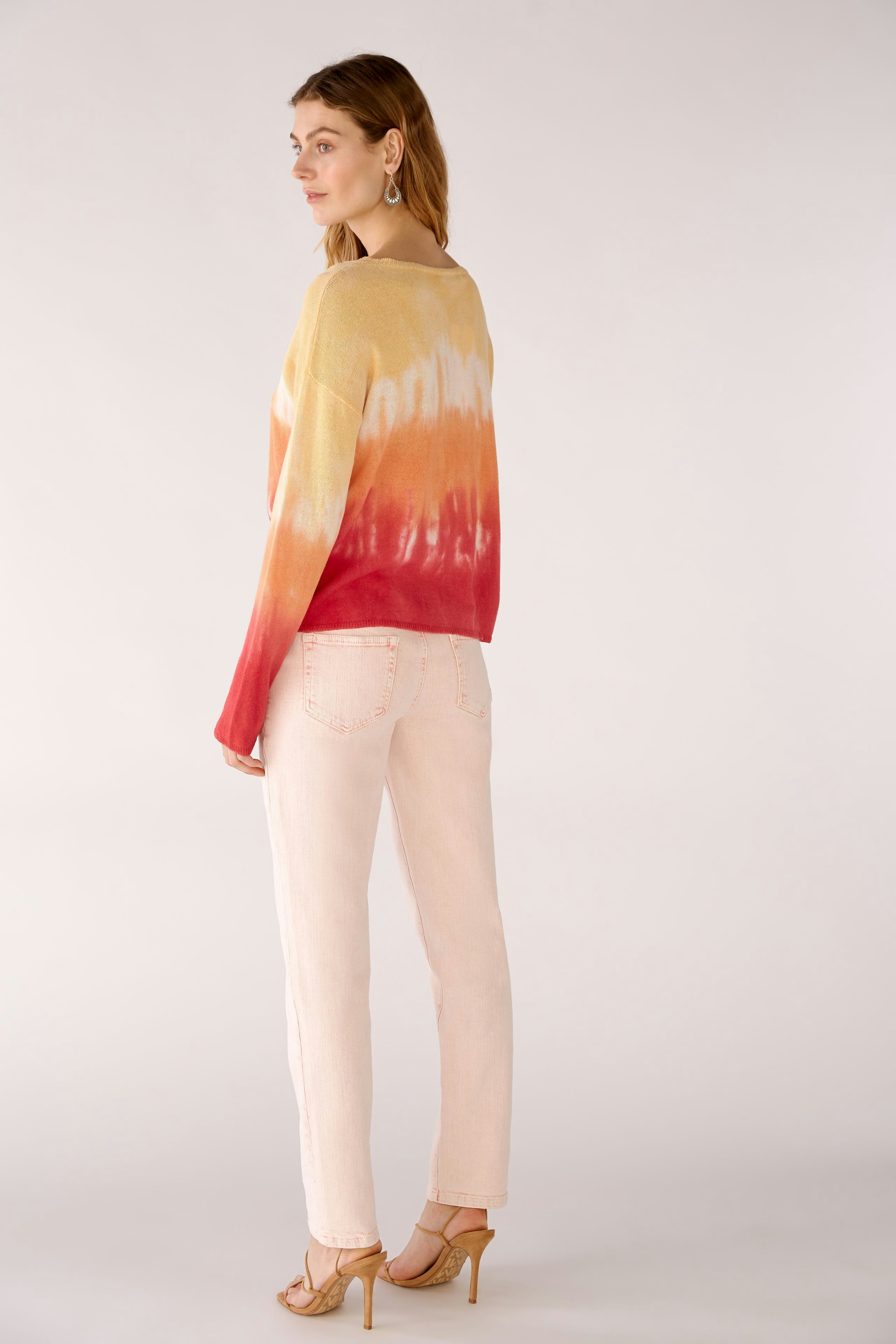 Bild 3 von Pullover in linen-cotton blend in red yellow | Oui