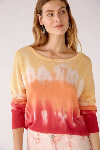 Bild 4 von Pullover in linen-cotton blend in red yellow | Oui