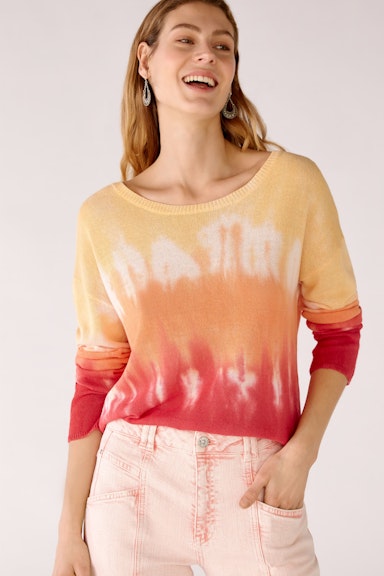 Bild 6 von Pullover in linen-cotton blend in red yellow | Oui