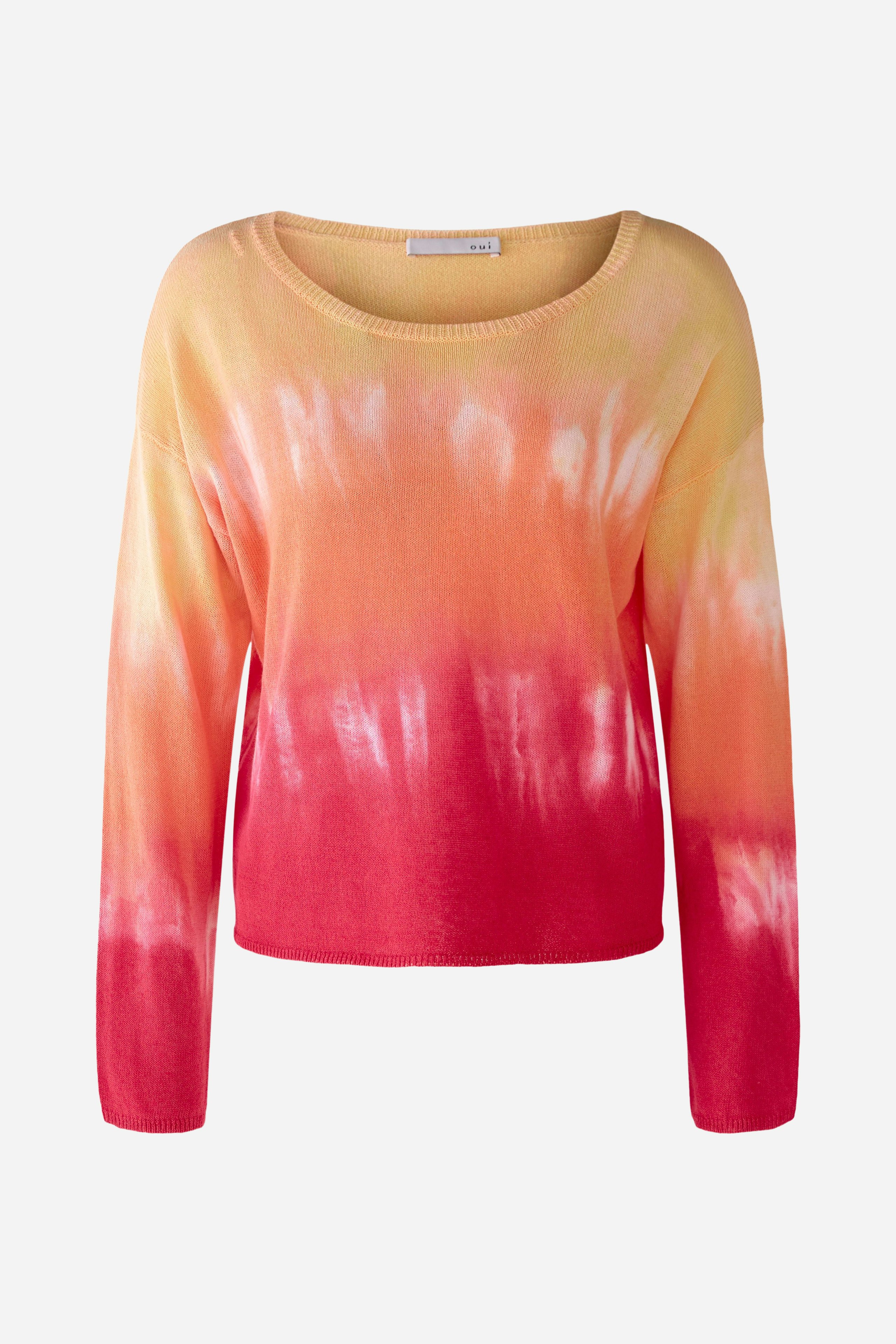 Bild 7 von Pullover in linen-cotton blend in red yellow | Oui