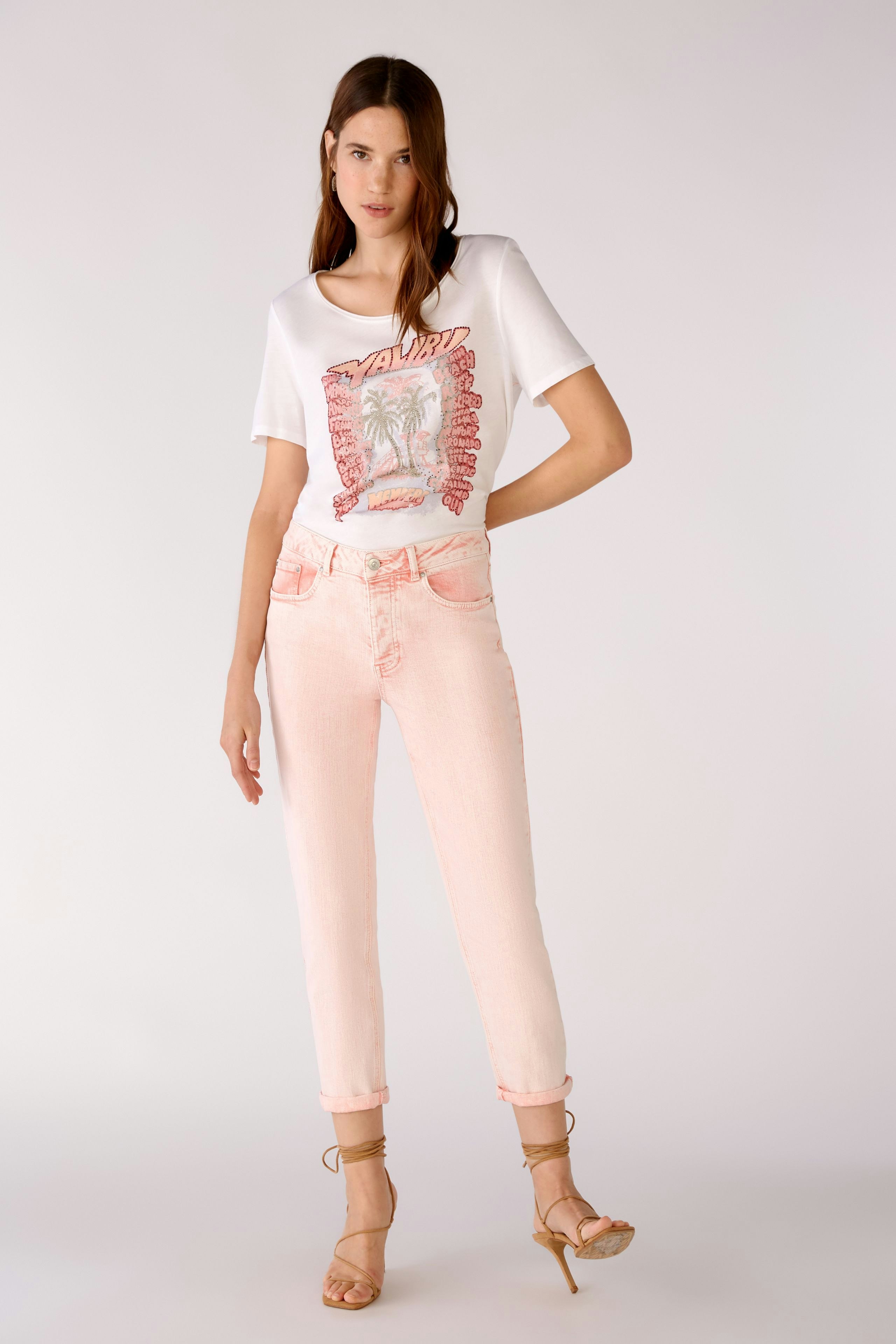 Bild 2 von T-Shirt in Baumwoll-Modal-Mischung in optic white | Oui