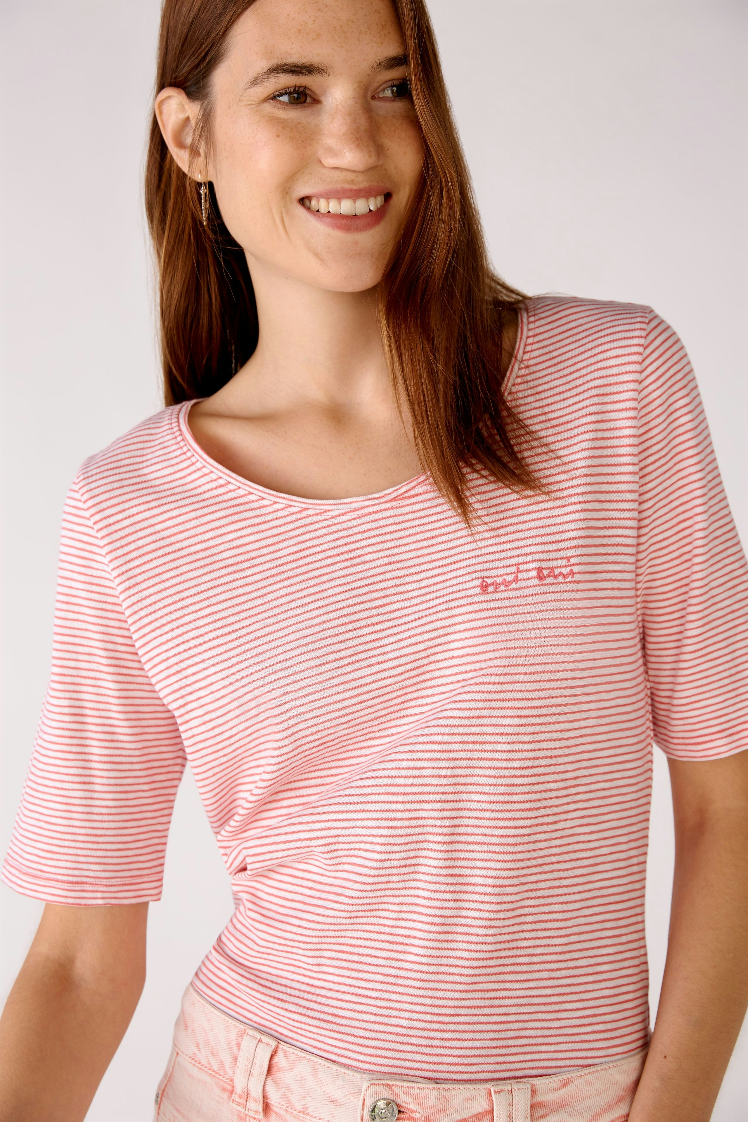 Bild 4 von T-shirt with stripes in white red | Oui