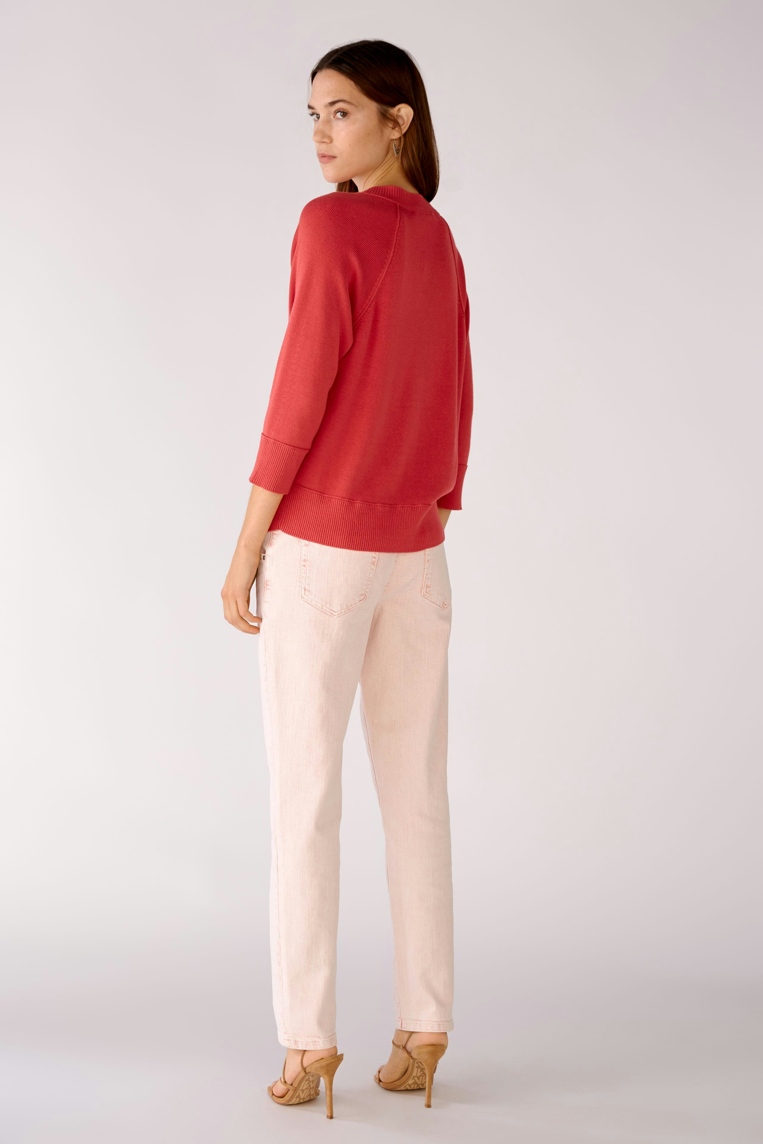 Bild 3 von Pullover in Viskosemischung in red | Oui