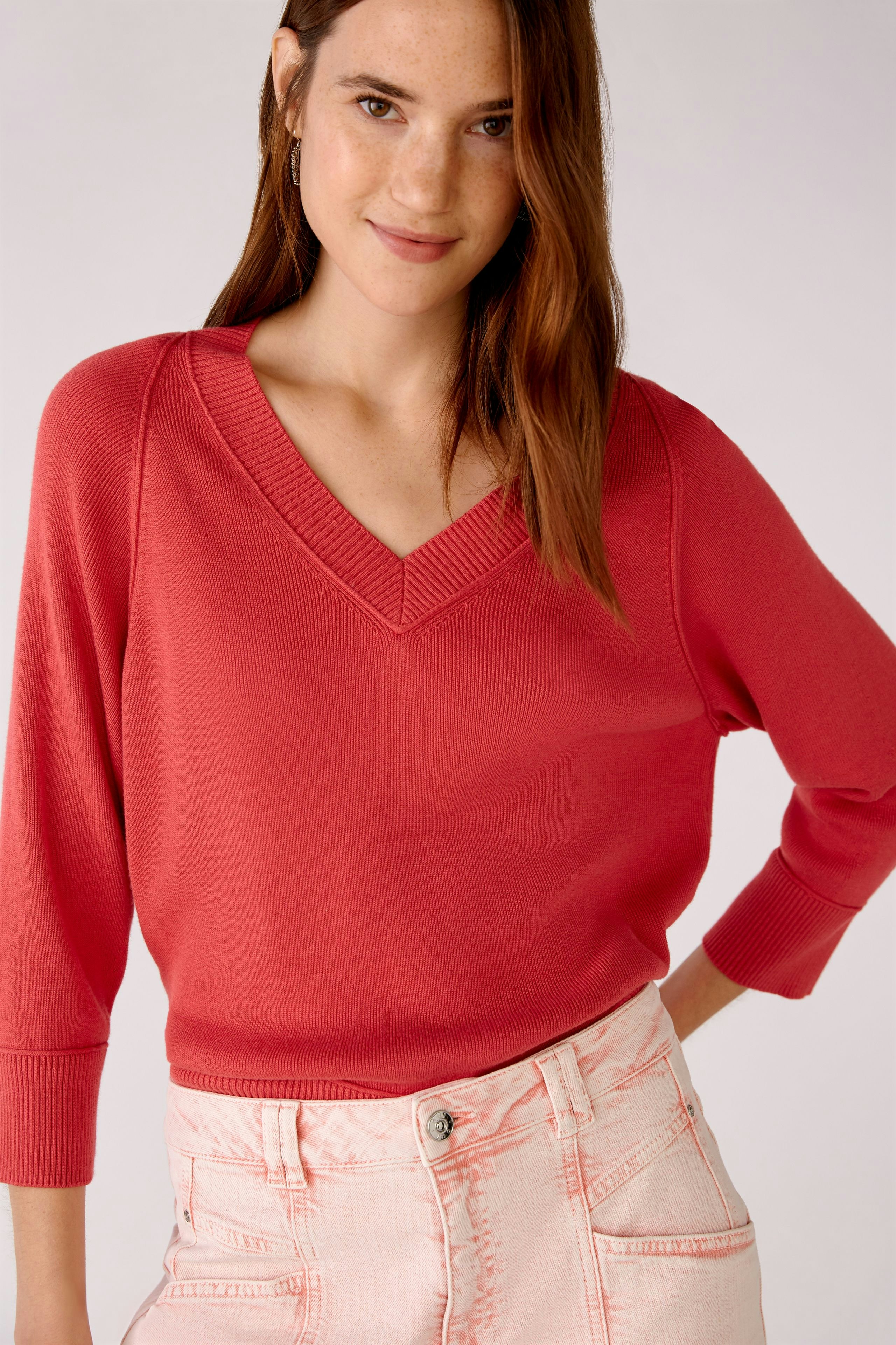 Bild 5 von Pullover in Viskosemischung in red | Oui