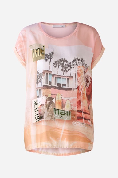 Bild 1 von Blouse shirt with print in rose orange | Oui