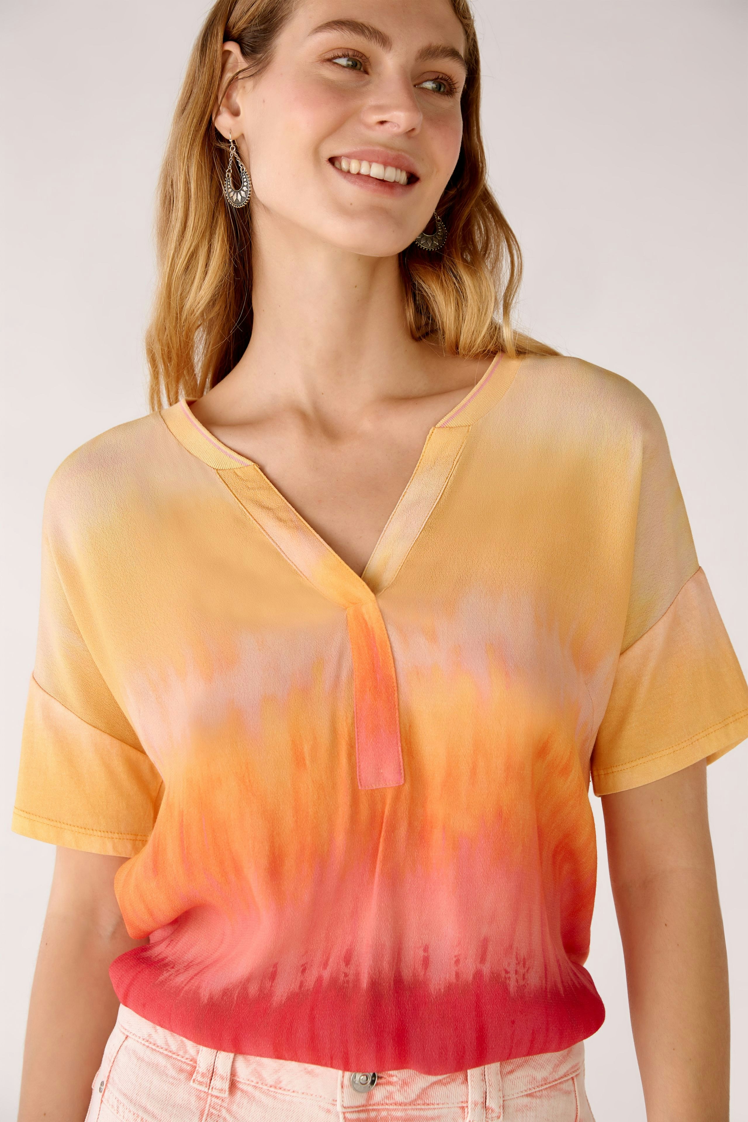 Bild 5 von Blusenshirt in Viskosemischung in rose orange | Oui