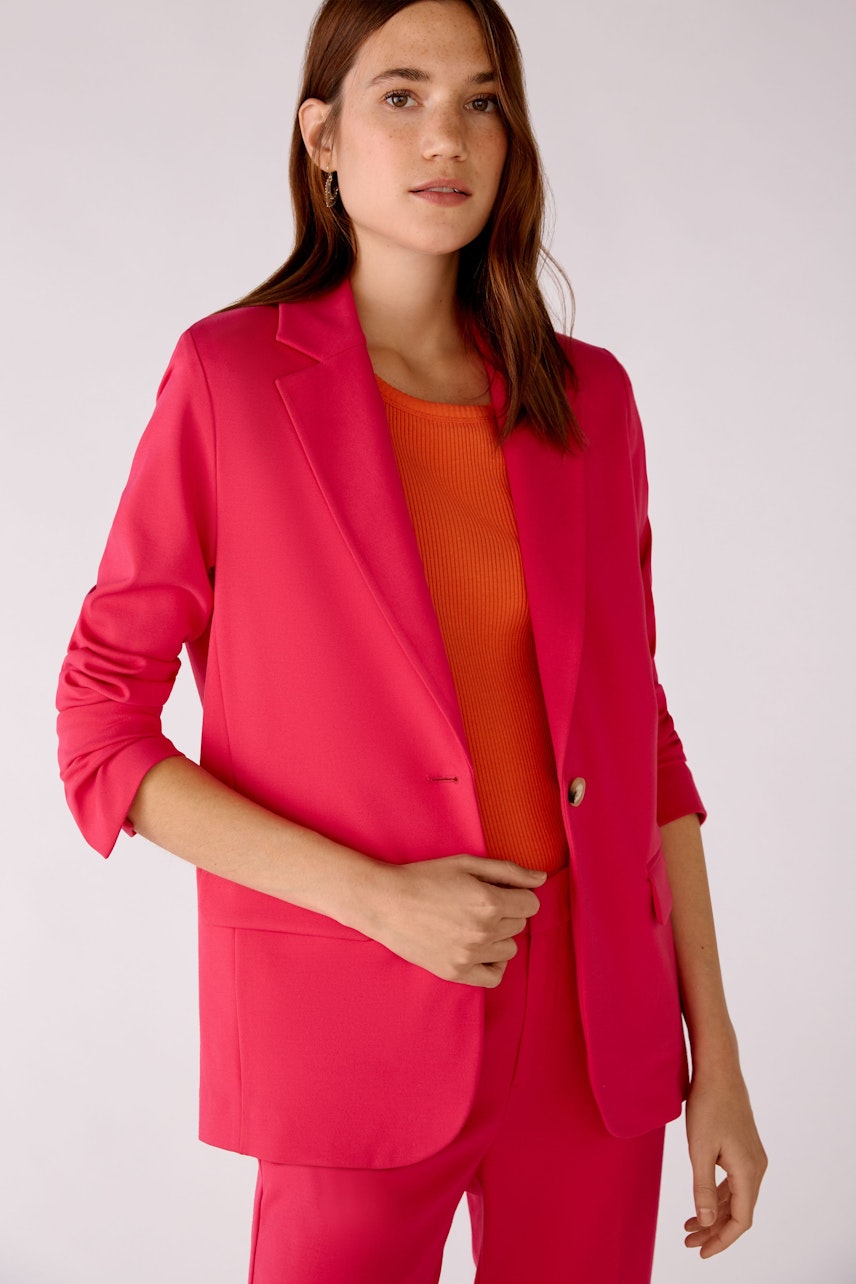 Bild 4 von Blazer in a sporty jersey fit in pink | Oui