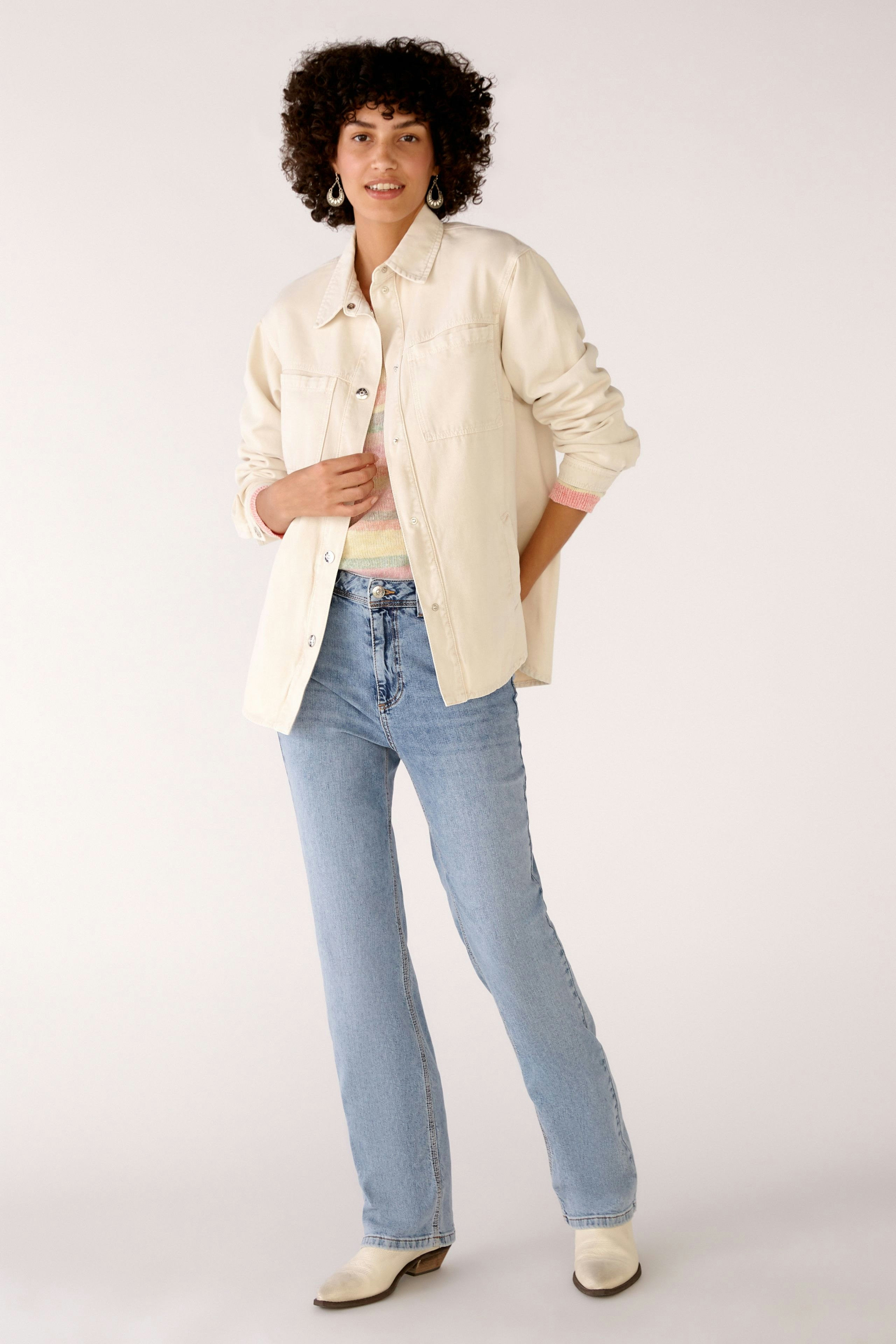Bild 2 von Overshirt in pure cotton in Lt.Stone | Oui