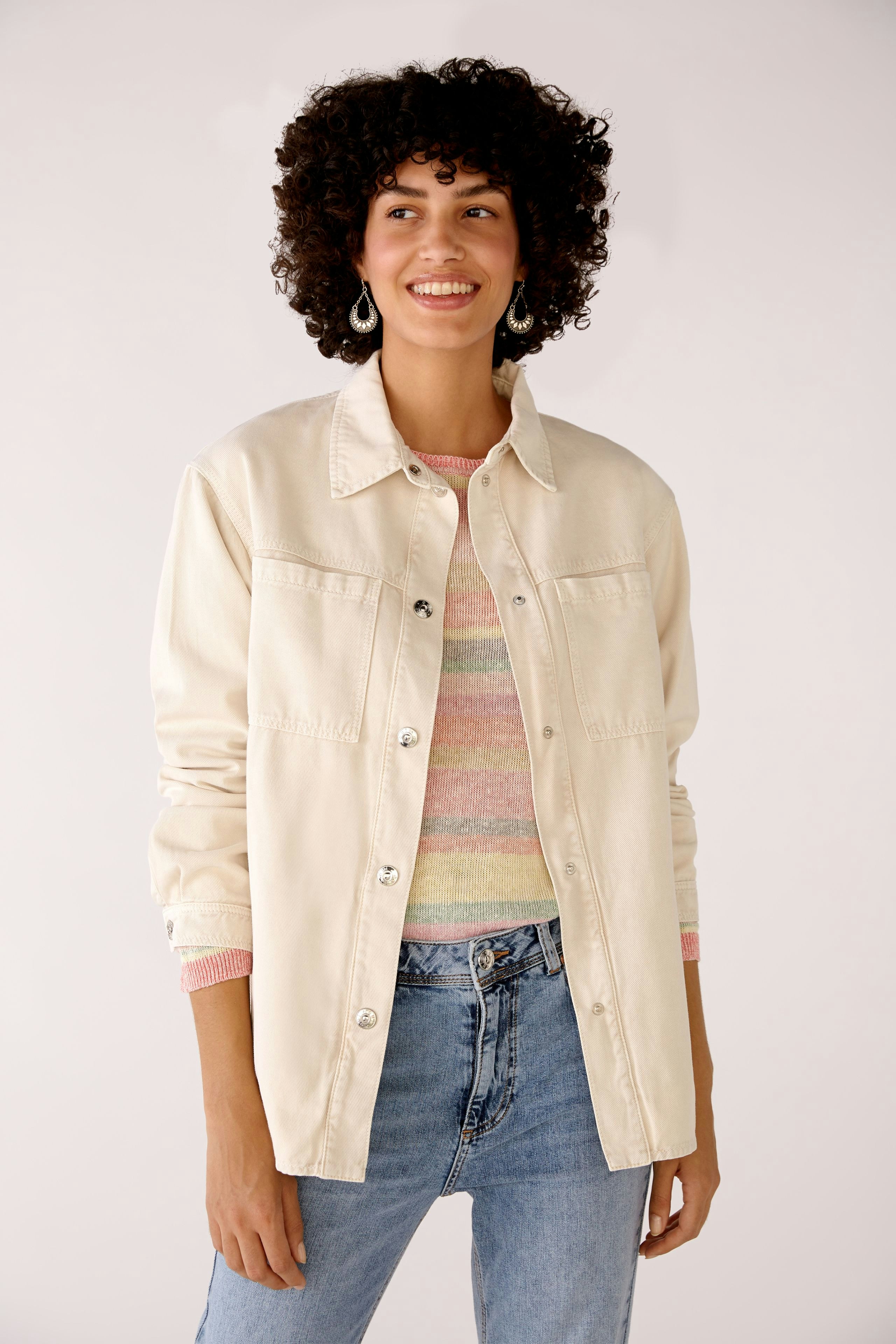 Bild 3 von Overshirt in pure cotton in Lt.Stone | Oui