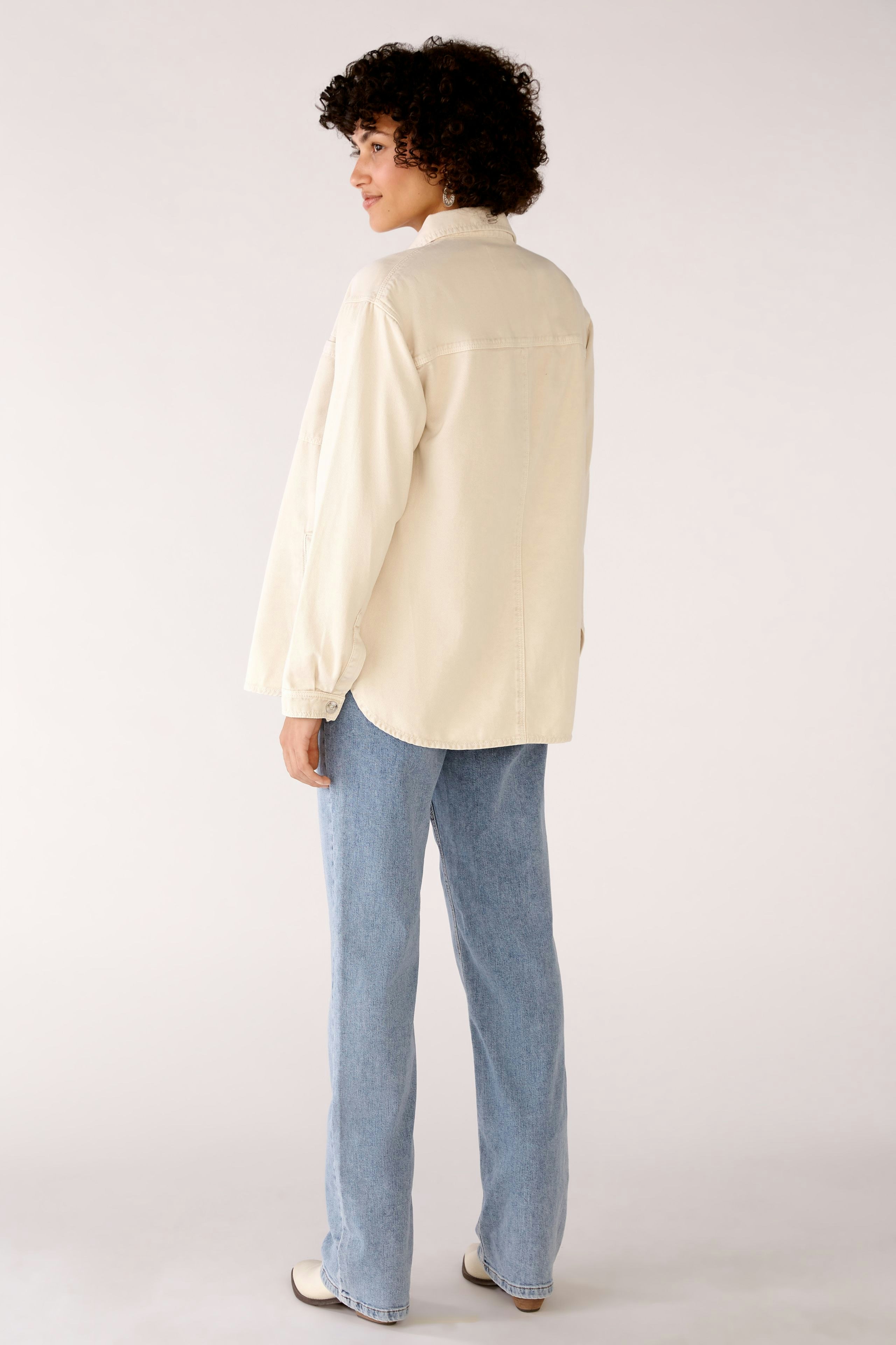 Bild 4 von Overshirt in pure cotton in Lt.Stone | Oui
