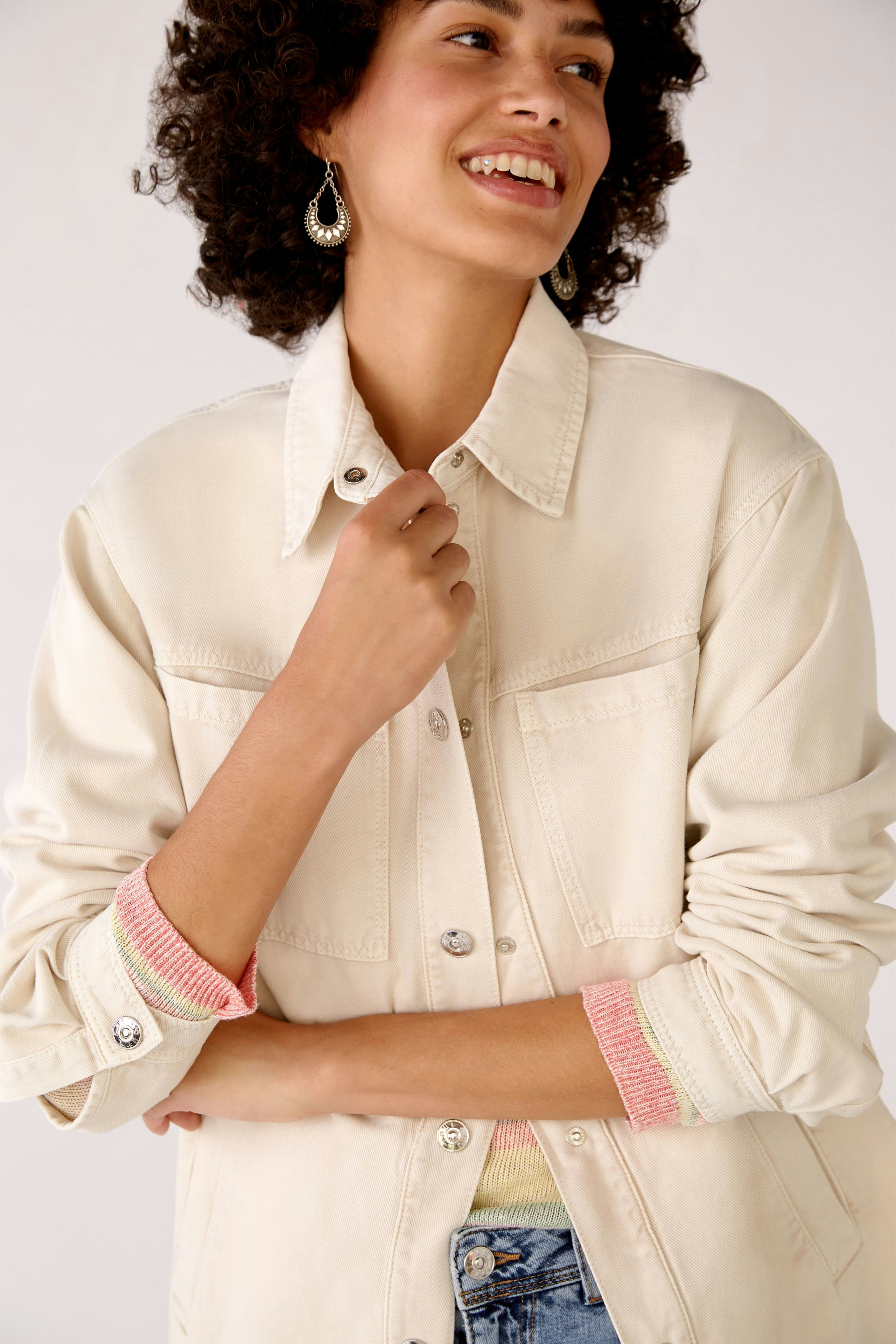 Bild 5 von Overshirt in pure cotton in Lt.Stone | Oui