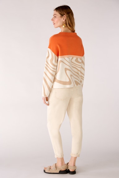 Bild 3 von Pullover with knitted stand-up collar in lt stone orange | Oui
