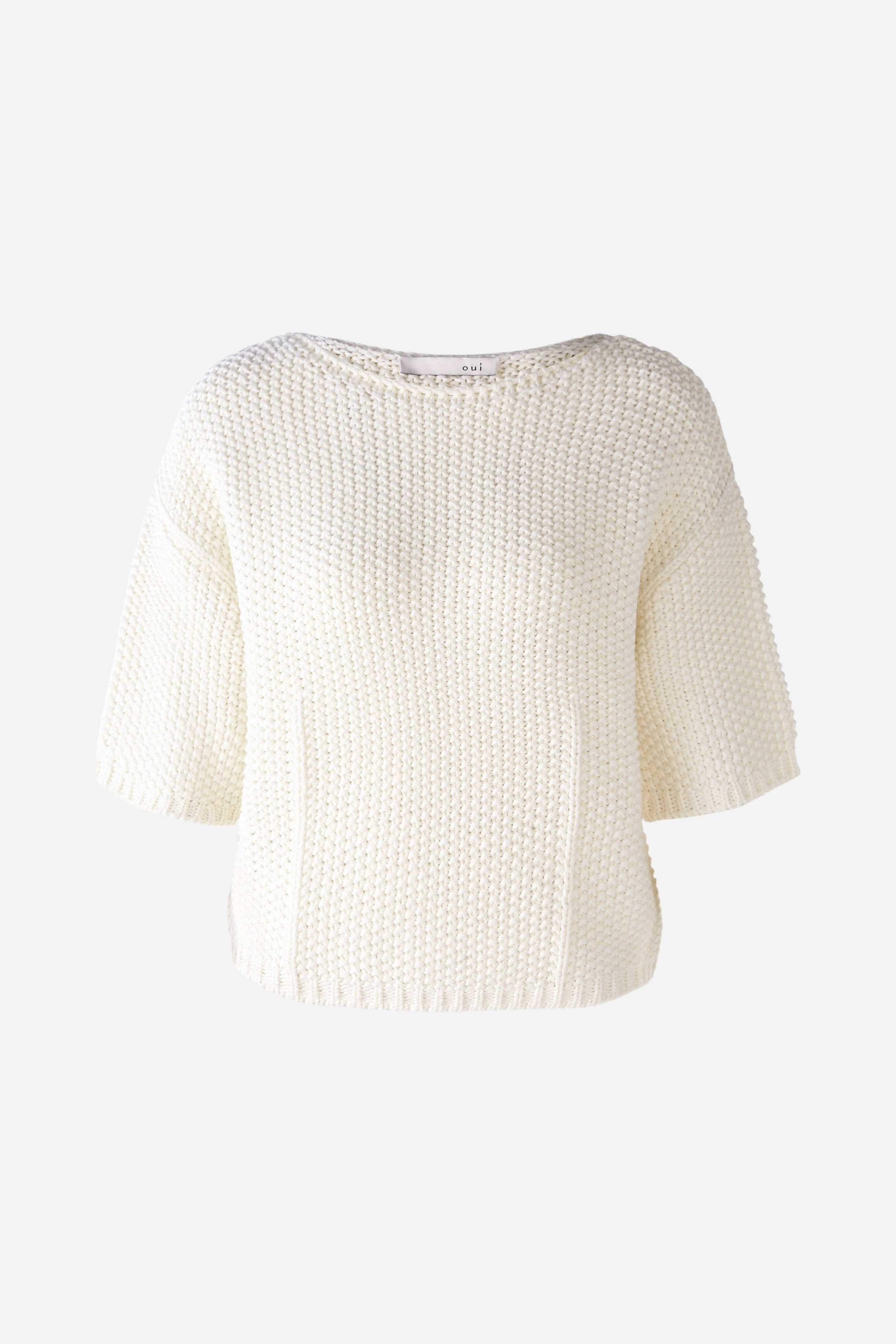 Bild 1 von Pullover mit Reiskornstruktur in cloud dancer | Oui