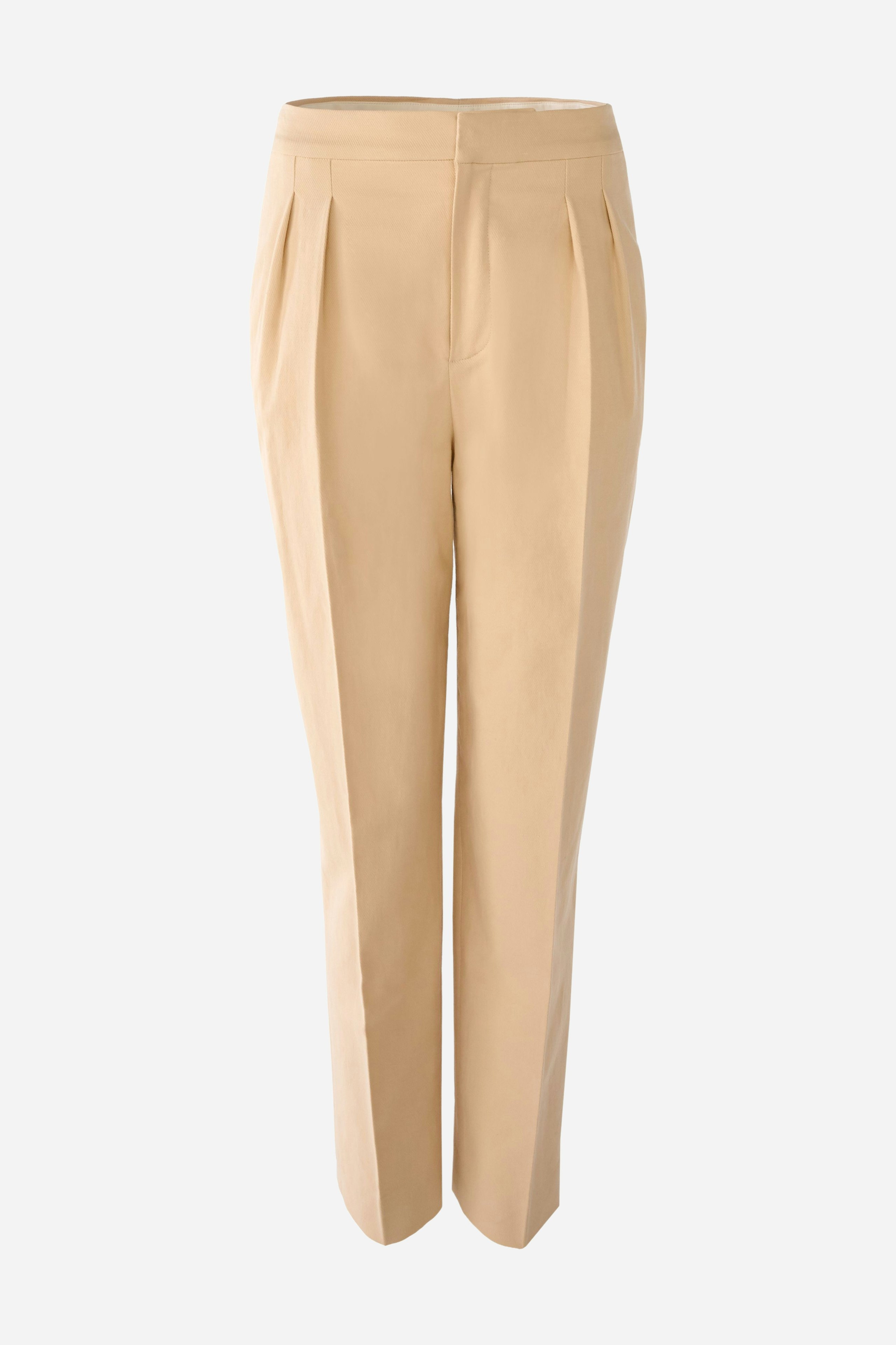 Bild 7 von Bundfaltenhose In leichter Leinenmischung mit Stretch in light beige | Oui