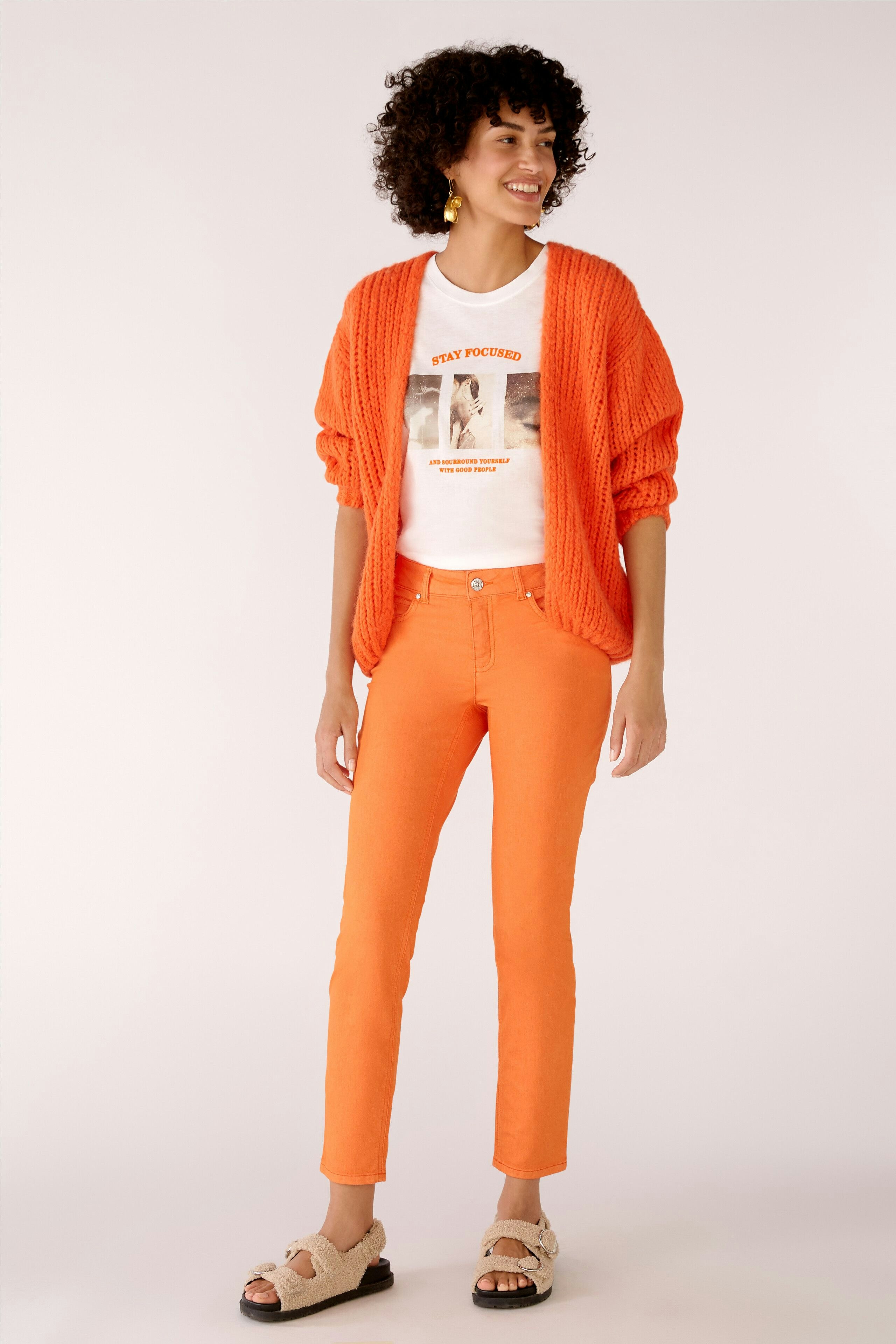 トップス PERVERZE Archive Knit Cardigan Orange PERVERZE Archive Knit Cardigan / Orange