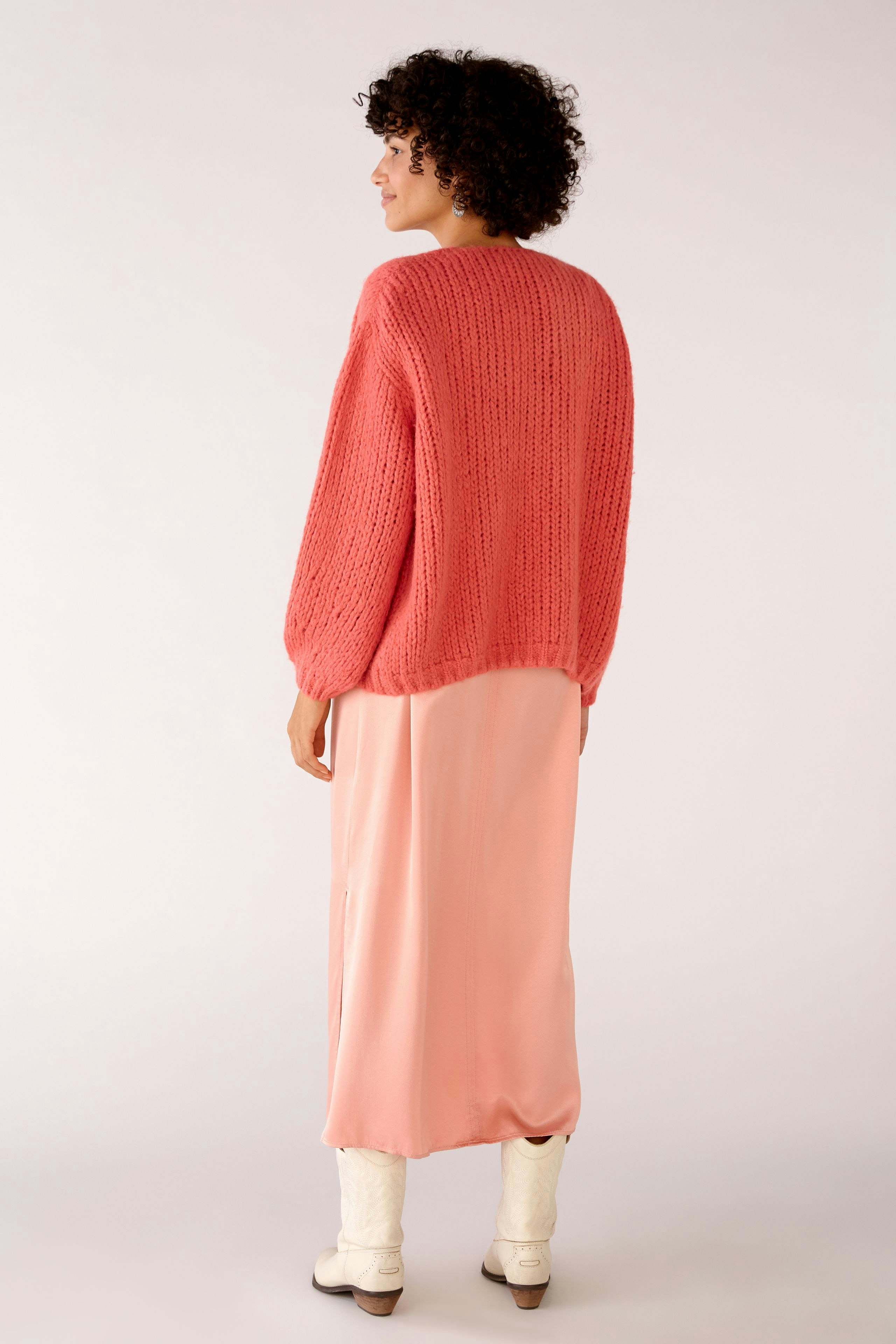 Bild 3 von Strickjacke in Garnmischung mit Wollanteil in red | Oui