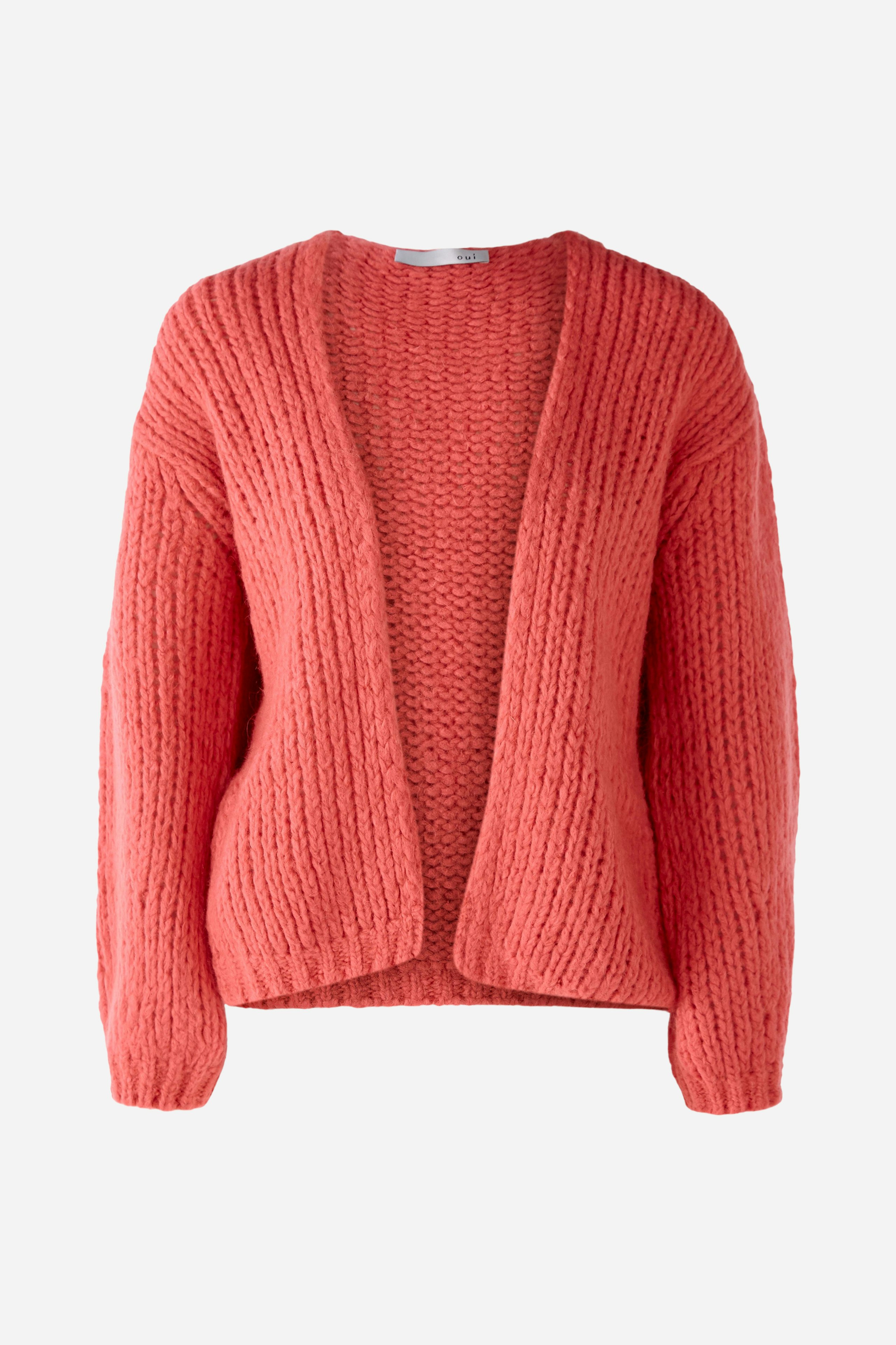 Bild 6 von Strickjacke in Garnmischung mit Wollanteil in red | Oui