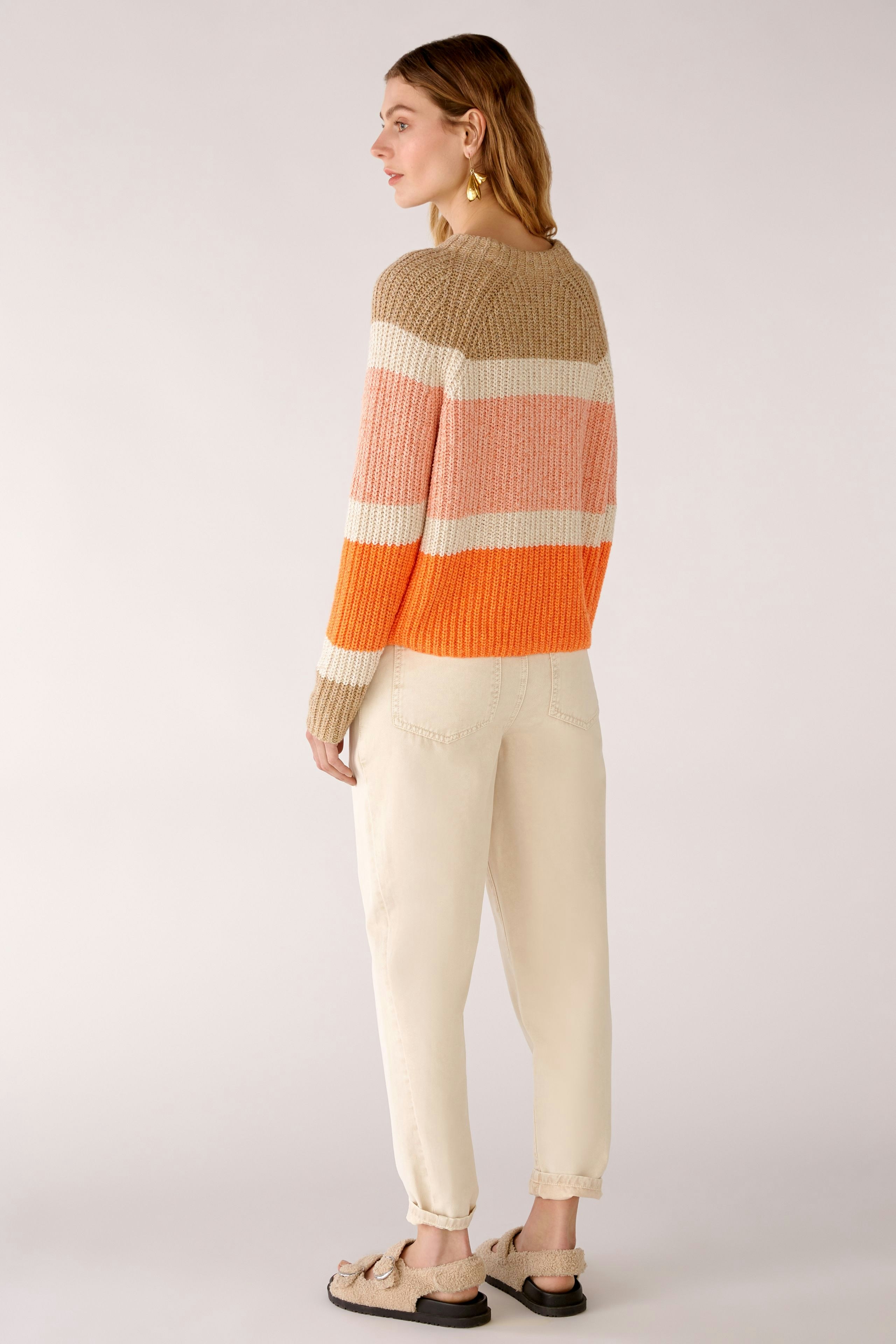 Bild 3 von Strickpullover in Baumwollmischung in orange camel | Oui