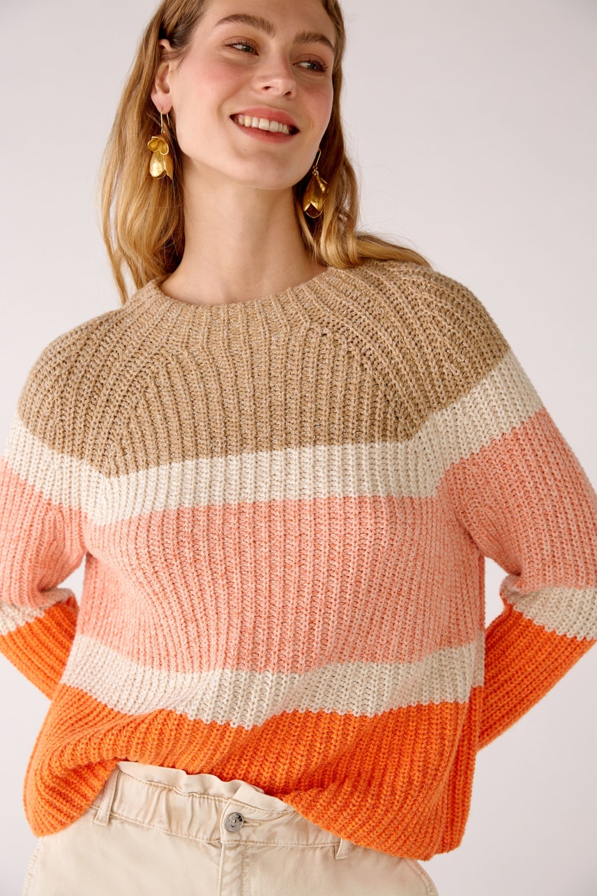 Bild 5 von Strickpullover in Baumwollmischung in orange camel | Oui