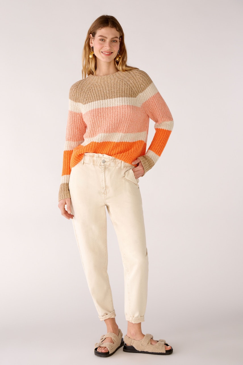 Bild 1 von Strickpullover in Baumwollmischung in orange camel | Oui