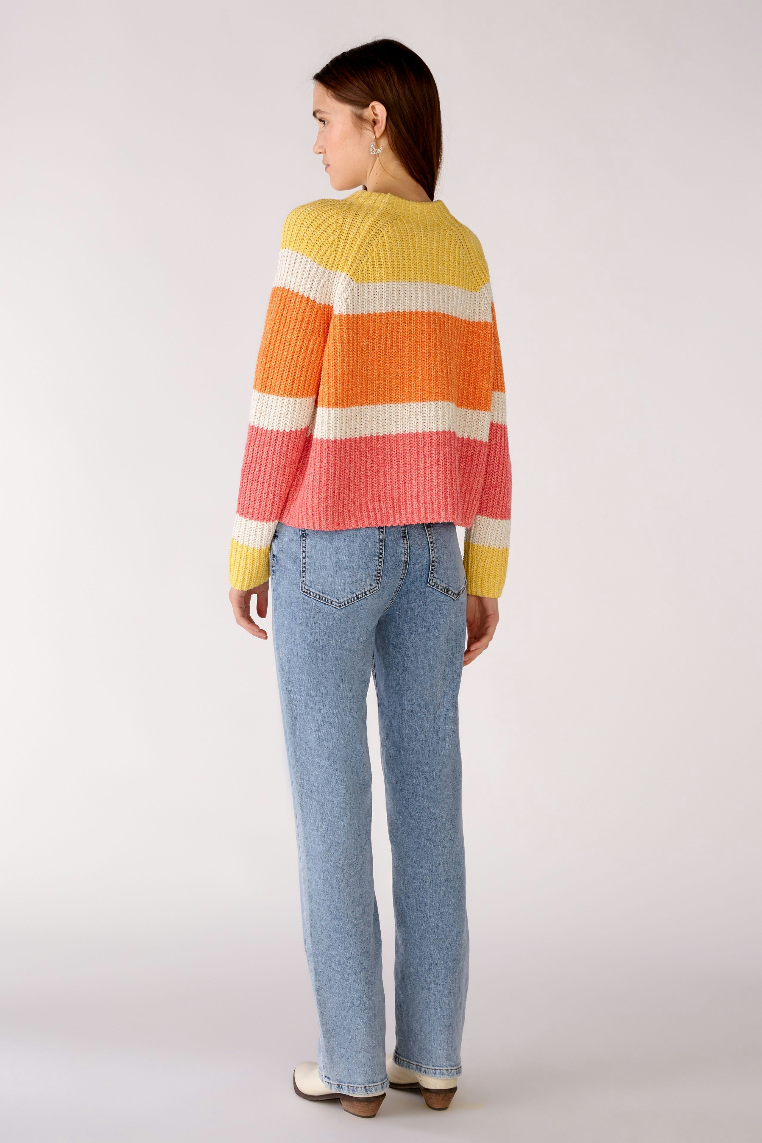 Bild 3 von Knitted pullover in cotton blend in red yellow | Oui