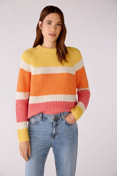 Bild 5 von Knitted pullover in cotton blend in red yellow | Oui