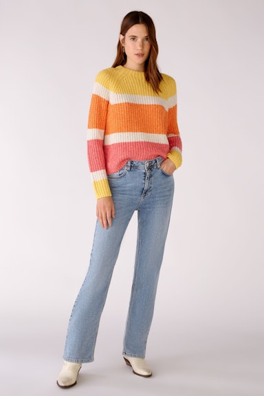 Bild 1 von Knitted pullover in cotton blend in red yellow | Oui