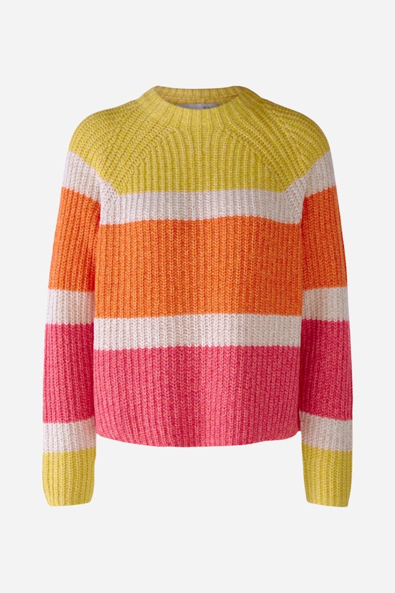 Knitted pullover in cotton blend