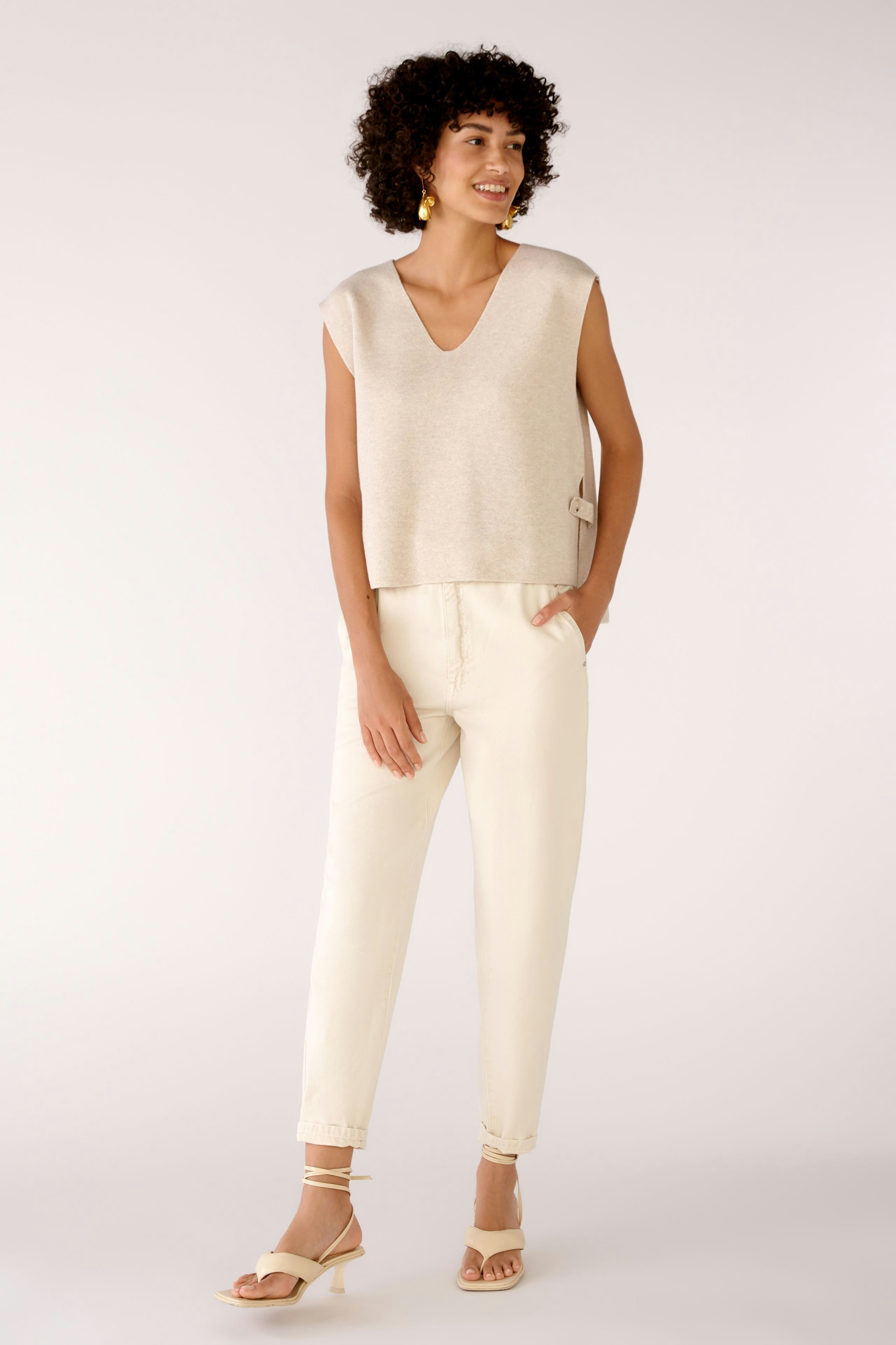 Bild 1 von Slipover in cotton blend in light beige mel | Oui