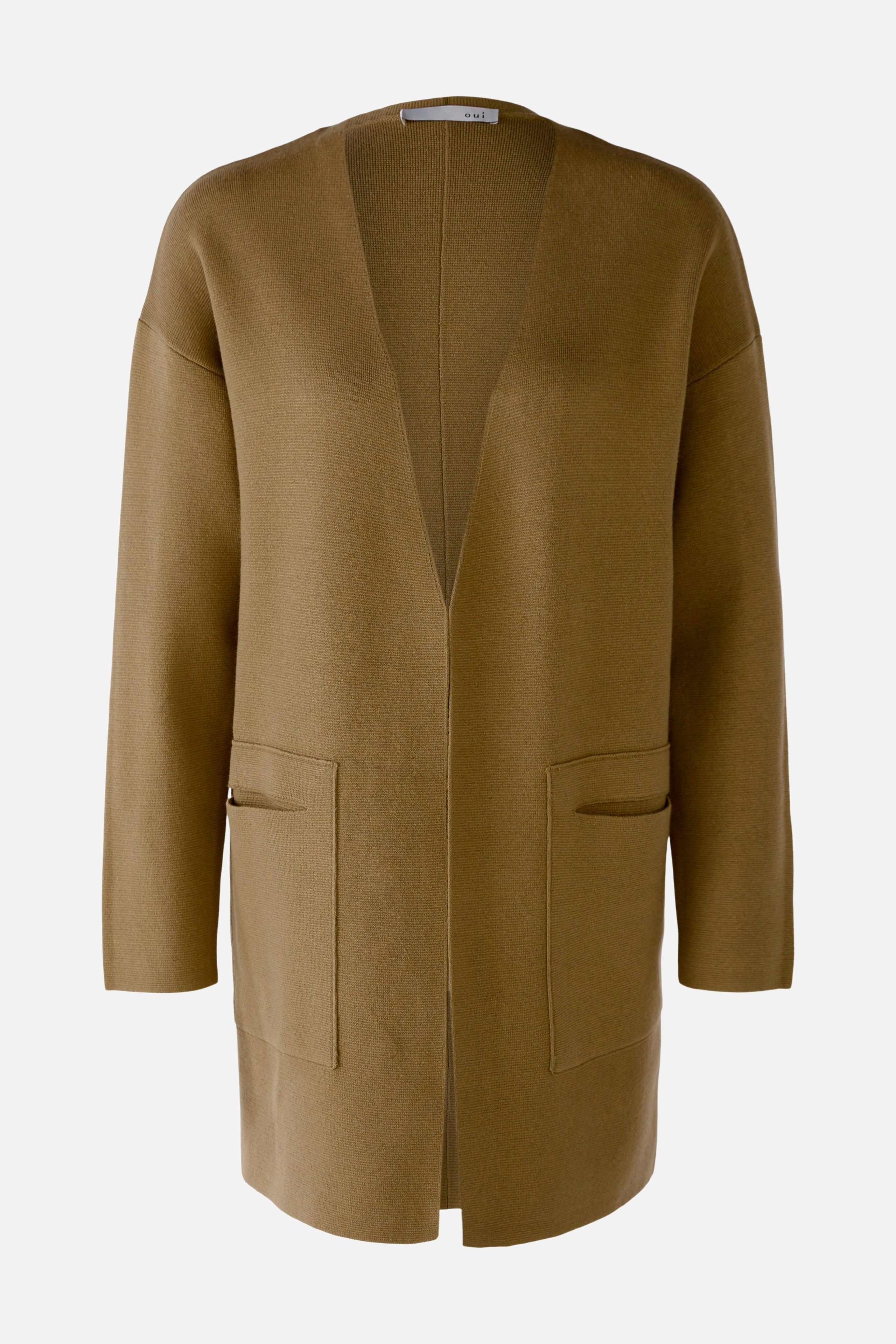 Bild 1 von Strickjacke in Baumwollmischung in elmwood | Oui