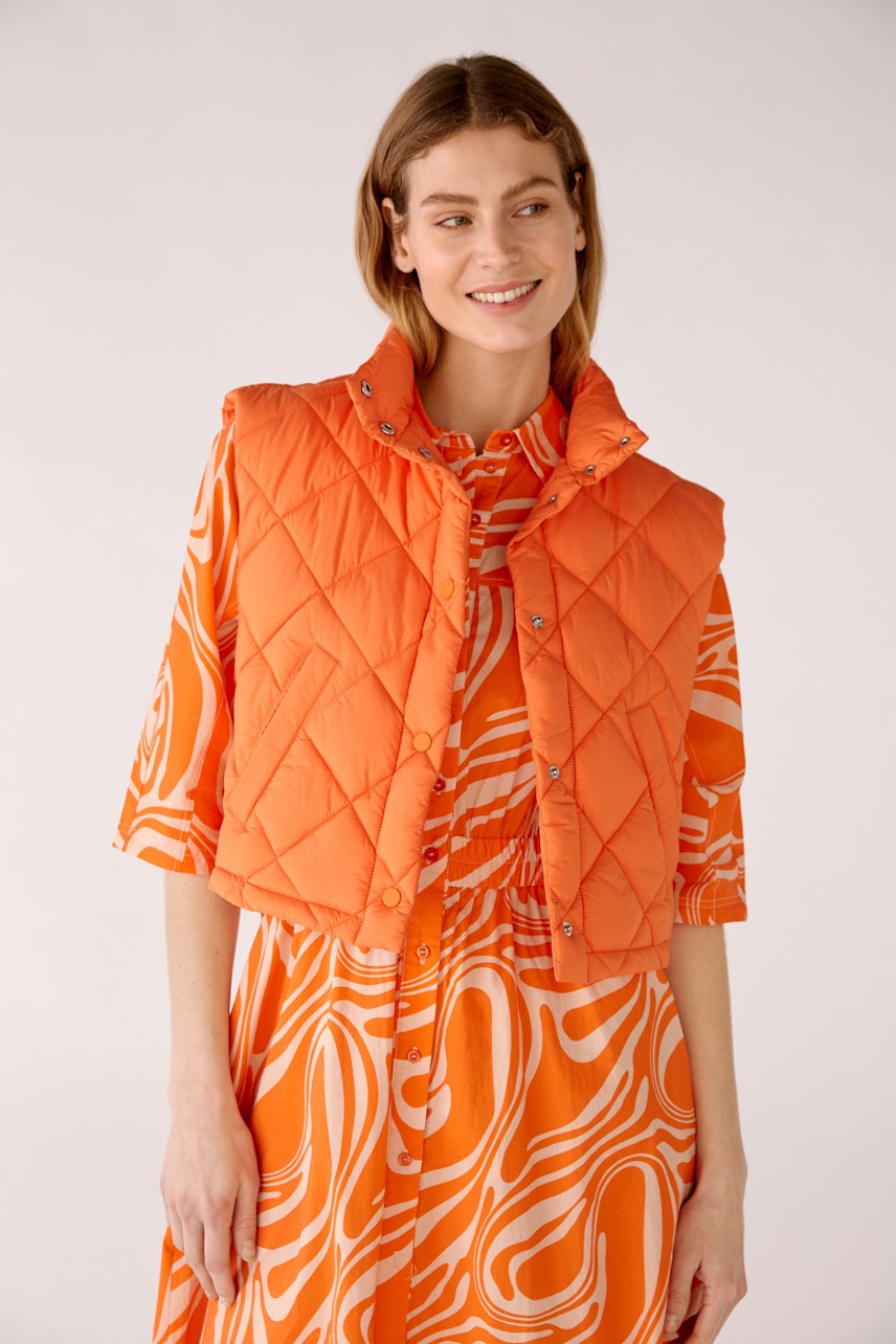 Bild 1 von Weste in gestepptem Nylon in vermillion orange | Oui