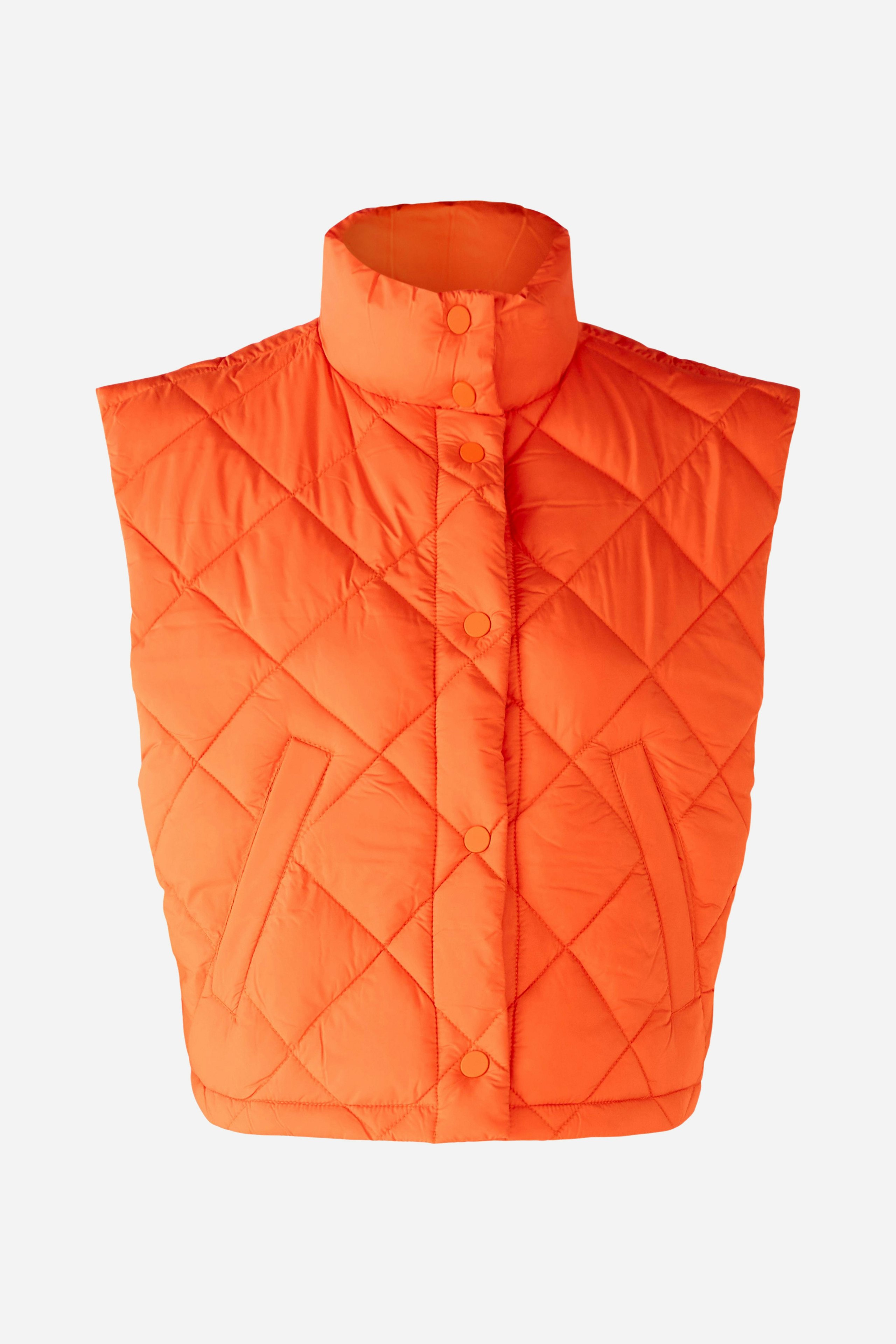 Bild 7 von Waistcoat in quilted nylon in vermillion orange | Oui