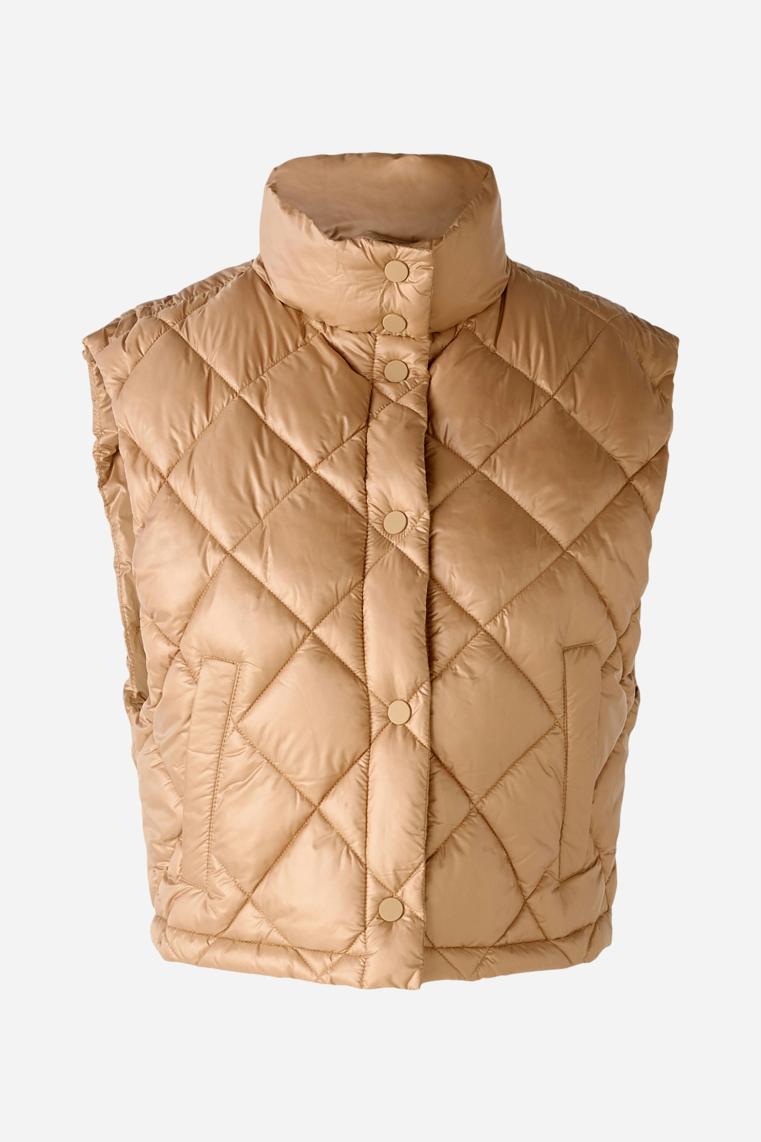 Bild 6 von Waistcoat in quilted nylon in camel | Oui