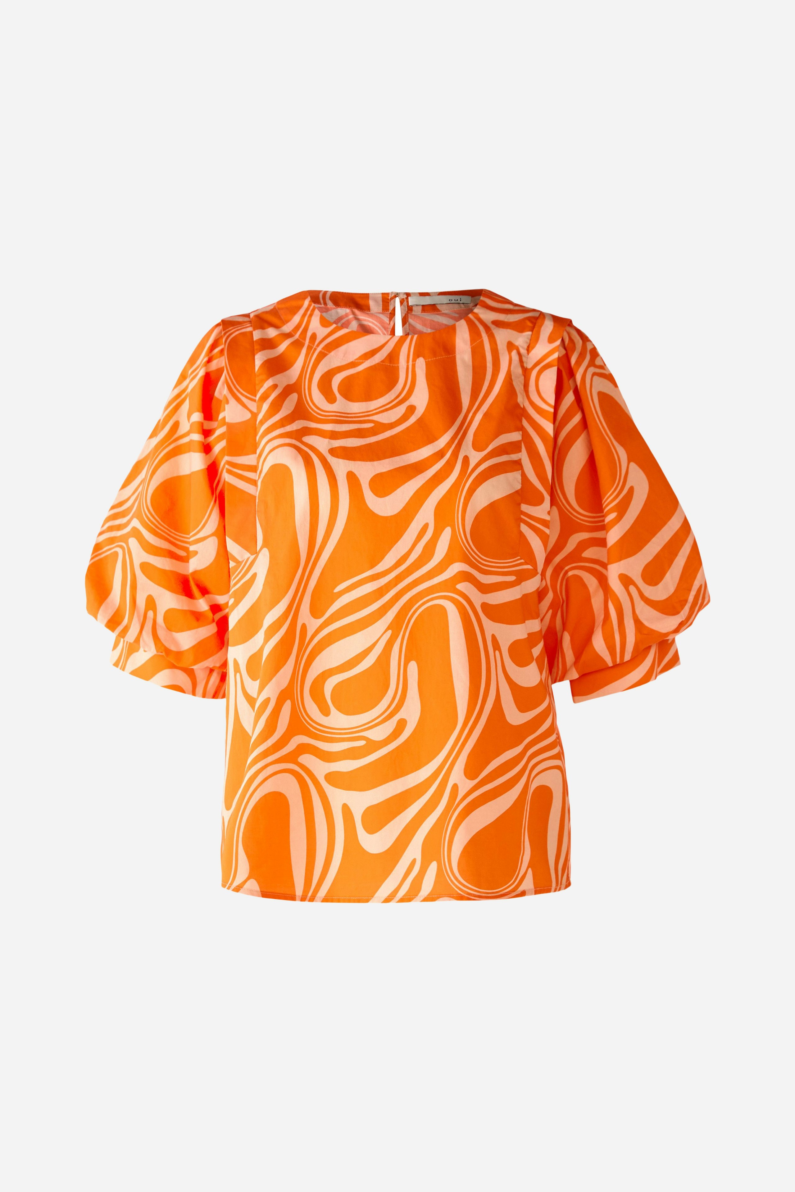Bild 8 von Blouse in pure cotton in dk orange white | Oui