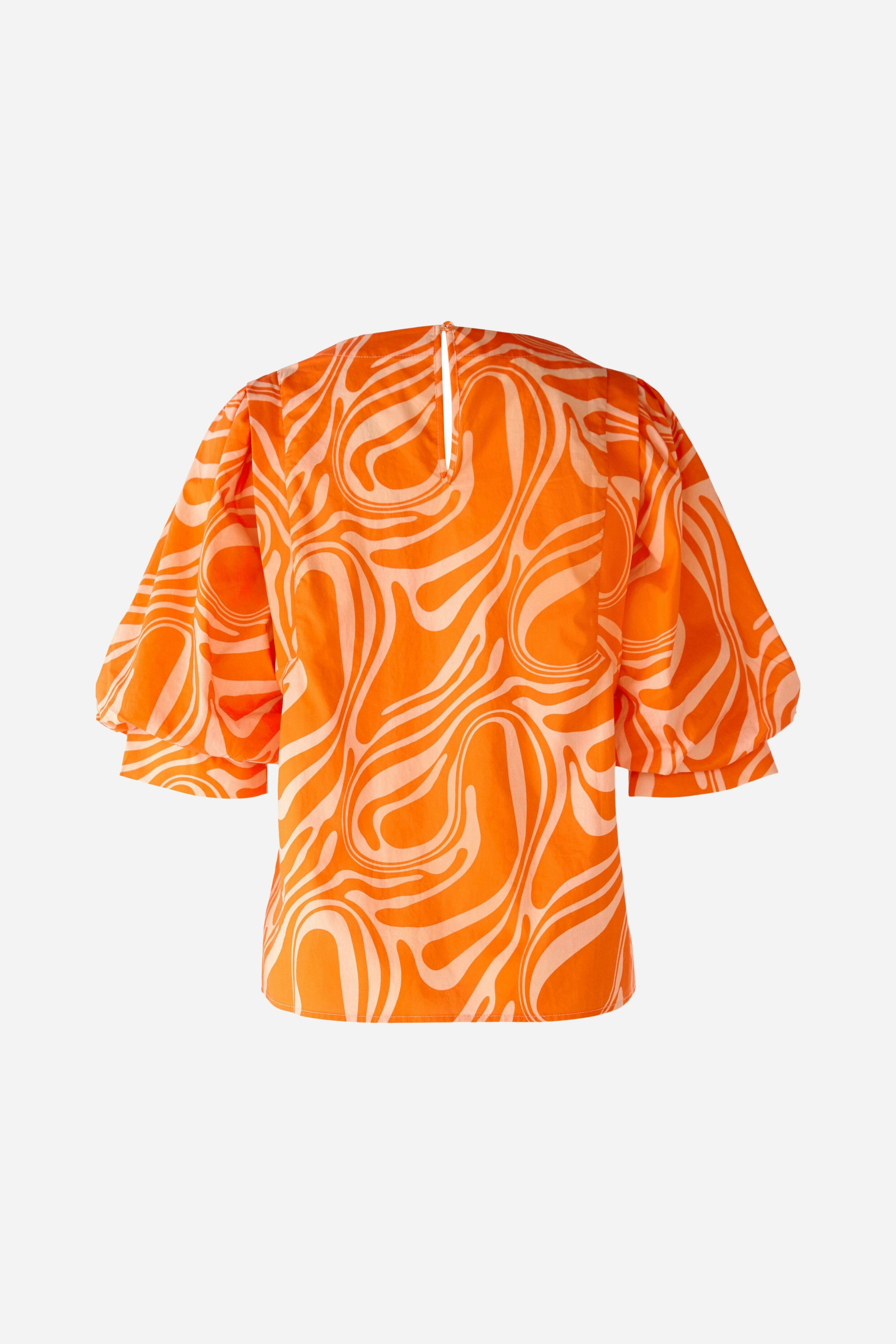 Bild 9 von Blouse in pure cotton in dk orange white | Oui