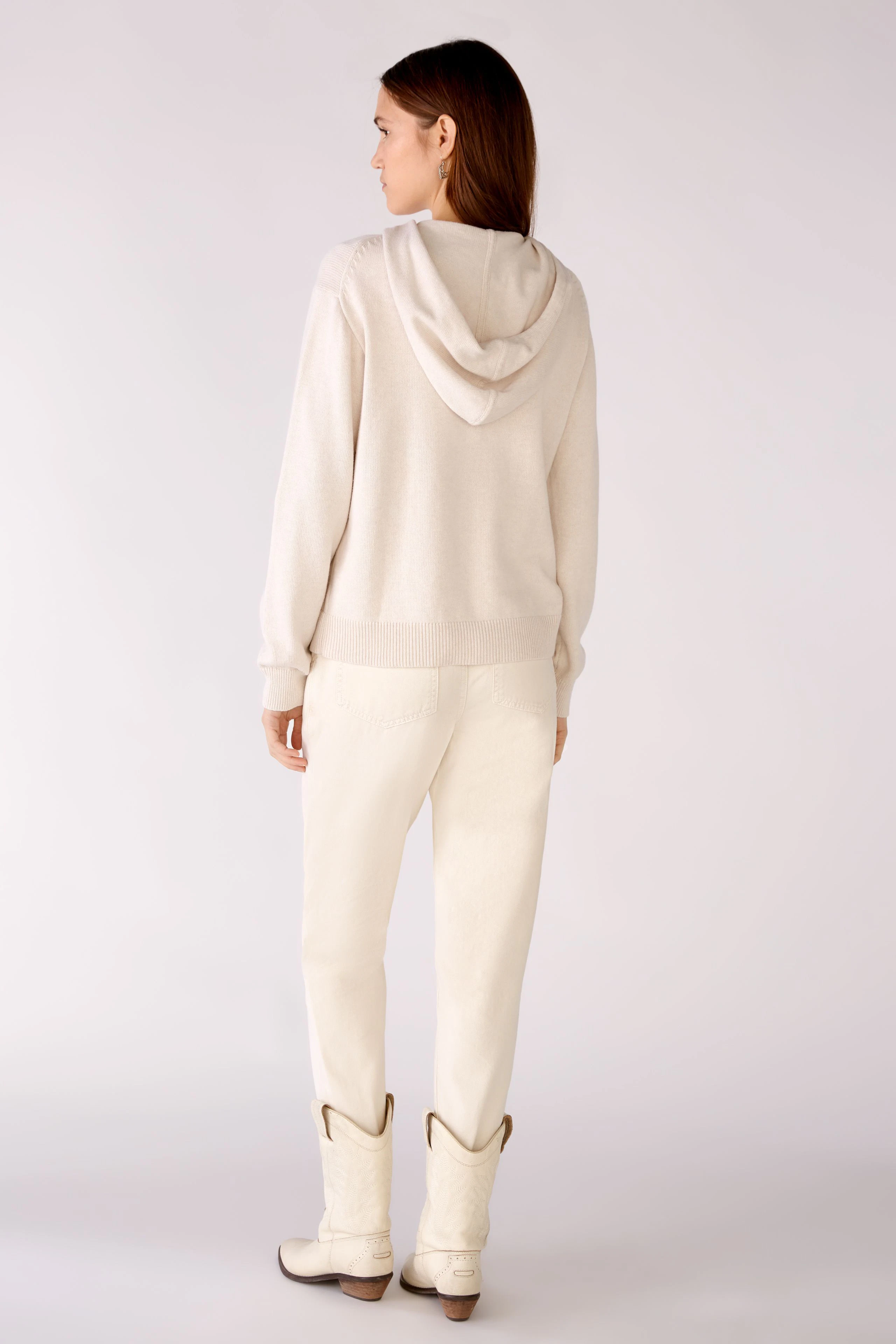 Image 3 of Pullover in cotton blend in white red | Oui