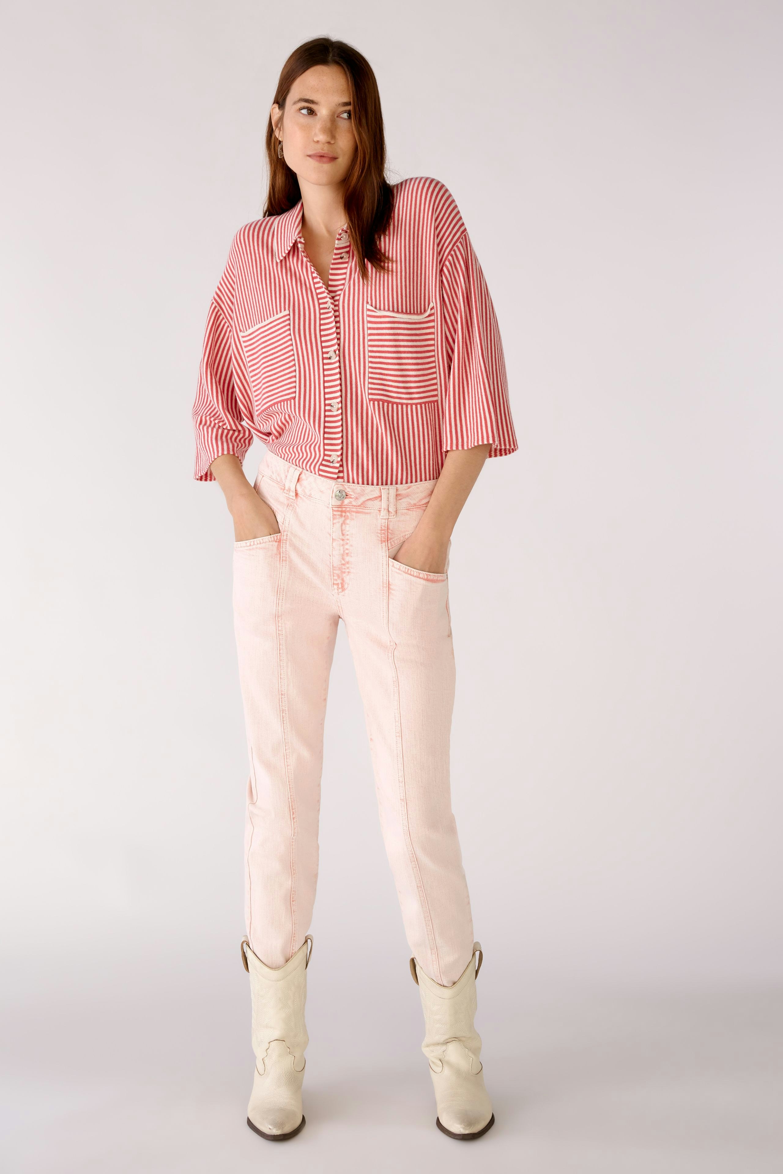 Bild 2 von Strickjacke in Viskosemischung in offwhite red | Oui