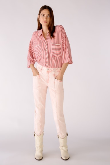 Bild 2 von Shirt blouse with stripes in offwhite red | Oui